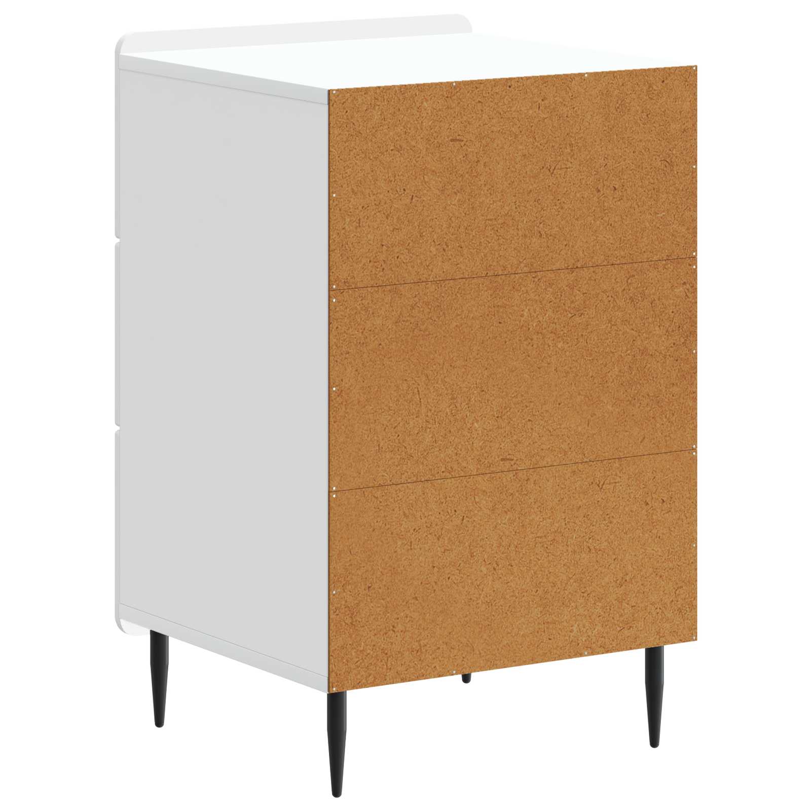 vidaXL Nachtkastje met lade Zwart 43x 41 x 68 cm Bewerkt hout