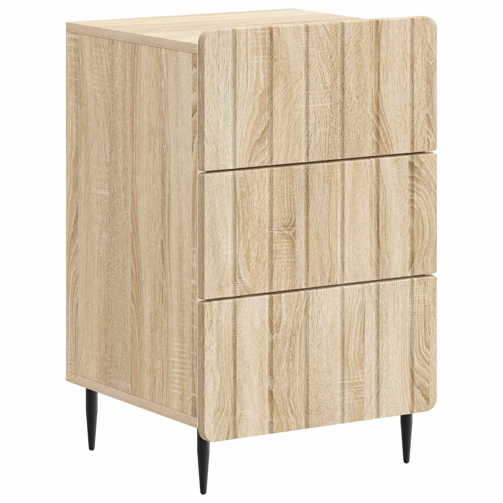 vidaXL Nachtkastje met lade Zwart 43x 41 x 68 cm Bewerkt hout