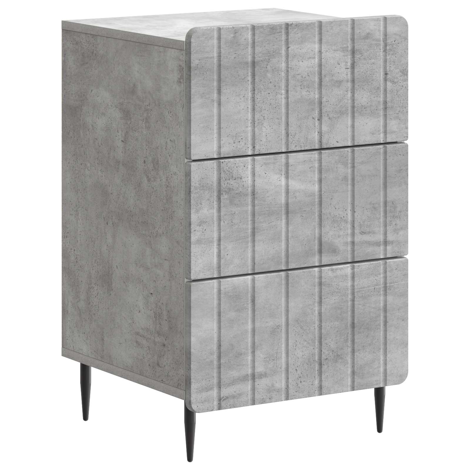 vidaXL Nachtkastje met lade Zwart 43x 41 x 68 cm Bewerkt hout