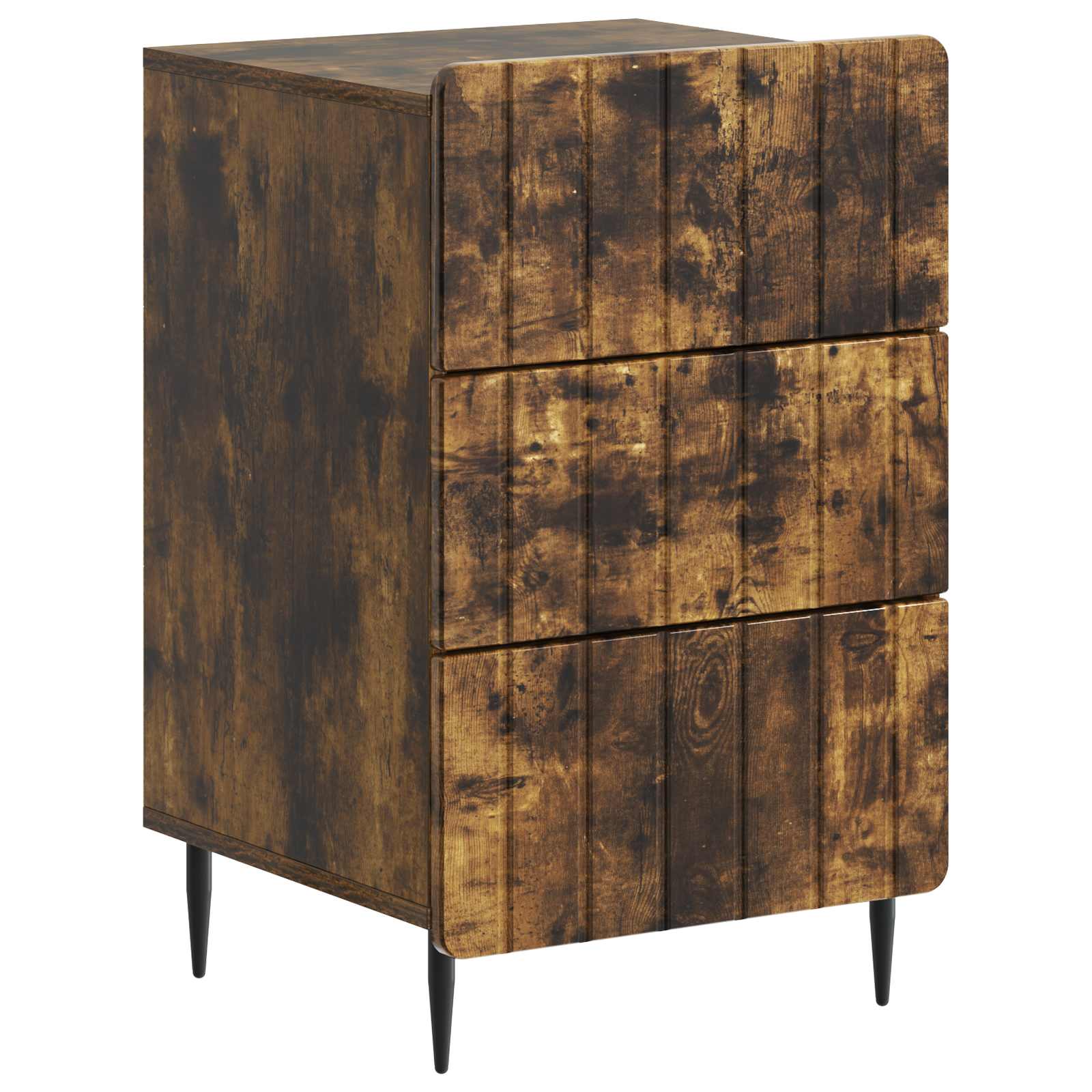 vidaXL Nachtkastje met lade Zwart 43x 41 x 68 cm Bewerkt hout
