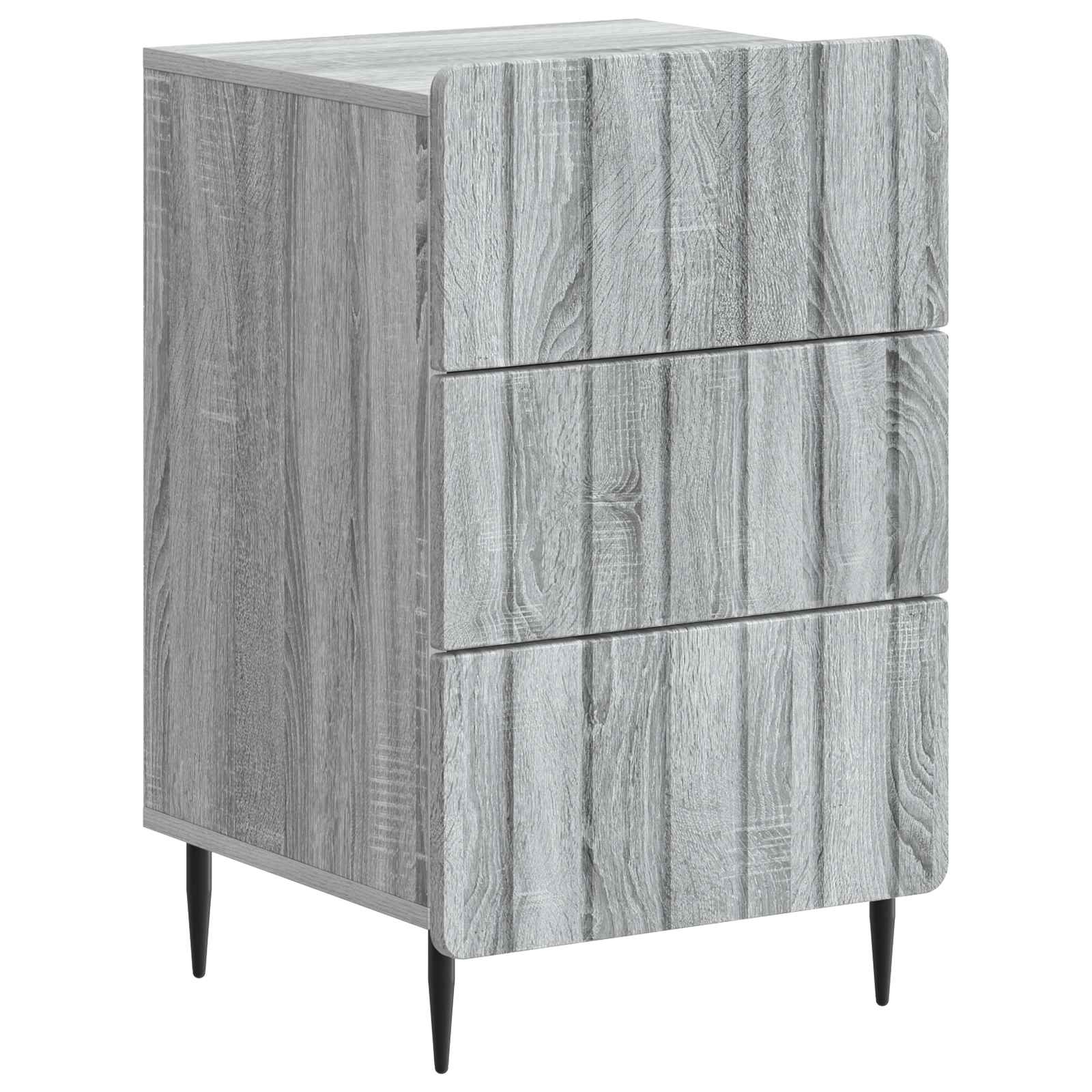 vidaXL Nachtkastje met lade Zwart 43x 41 x 68 cm Bewerkt hout