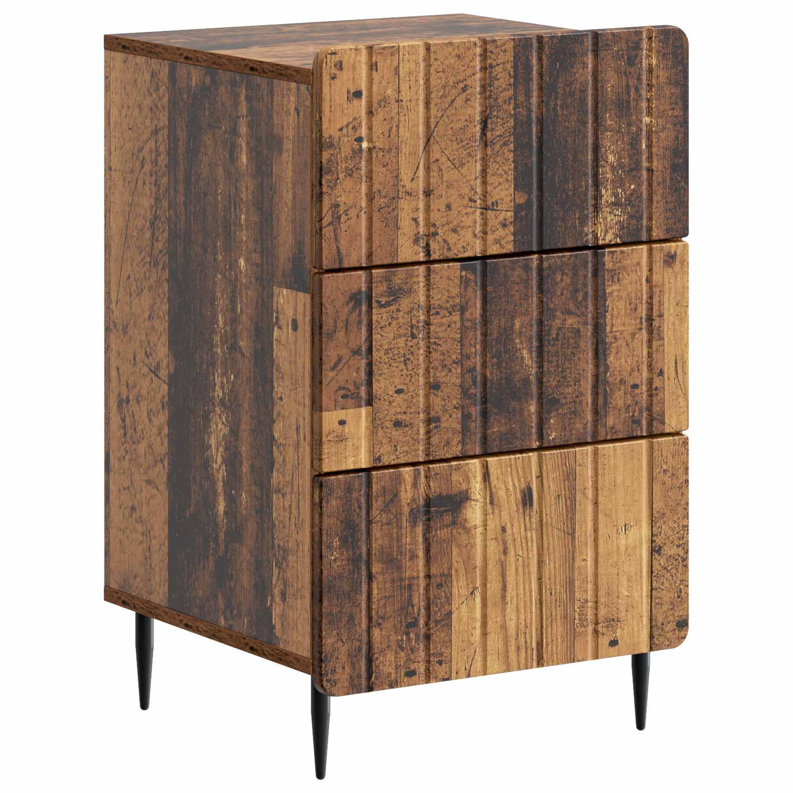 vidaXL Nachtkastje met lade Zwart 43x 41 x 68 cm Bewerkt hout