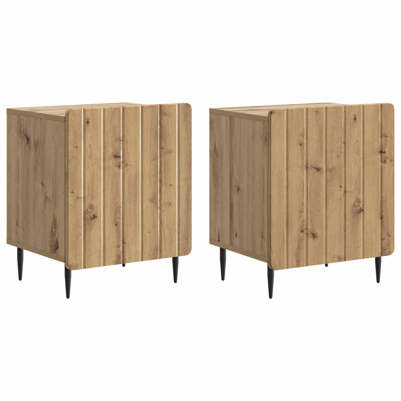 vidaXL Nachtkastje Oud hout 43 x 34,5 x 52 cm Bewerkt hout