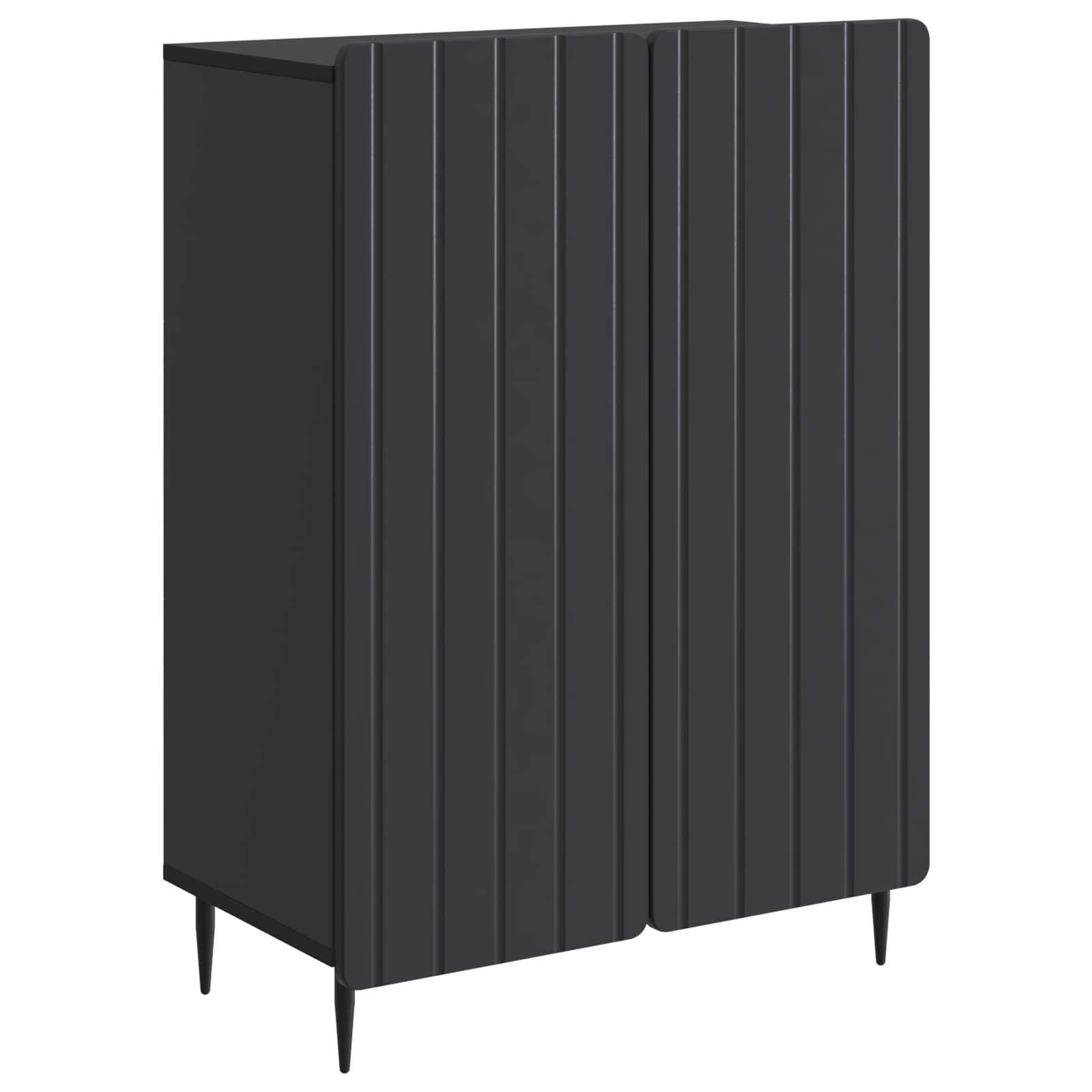 vidaXL Dressoir Zwart 66 x 34,5 x 92 cm Bewerkt hout