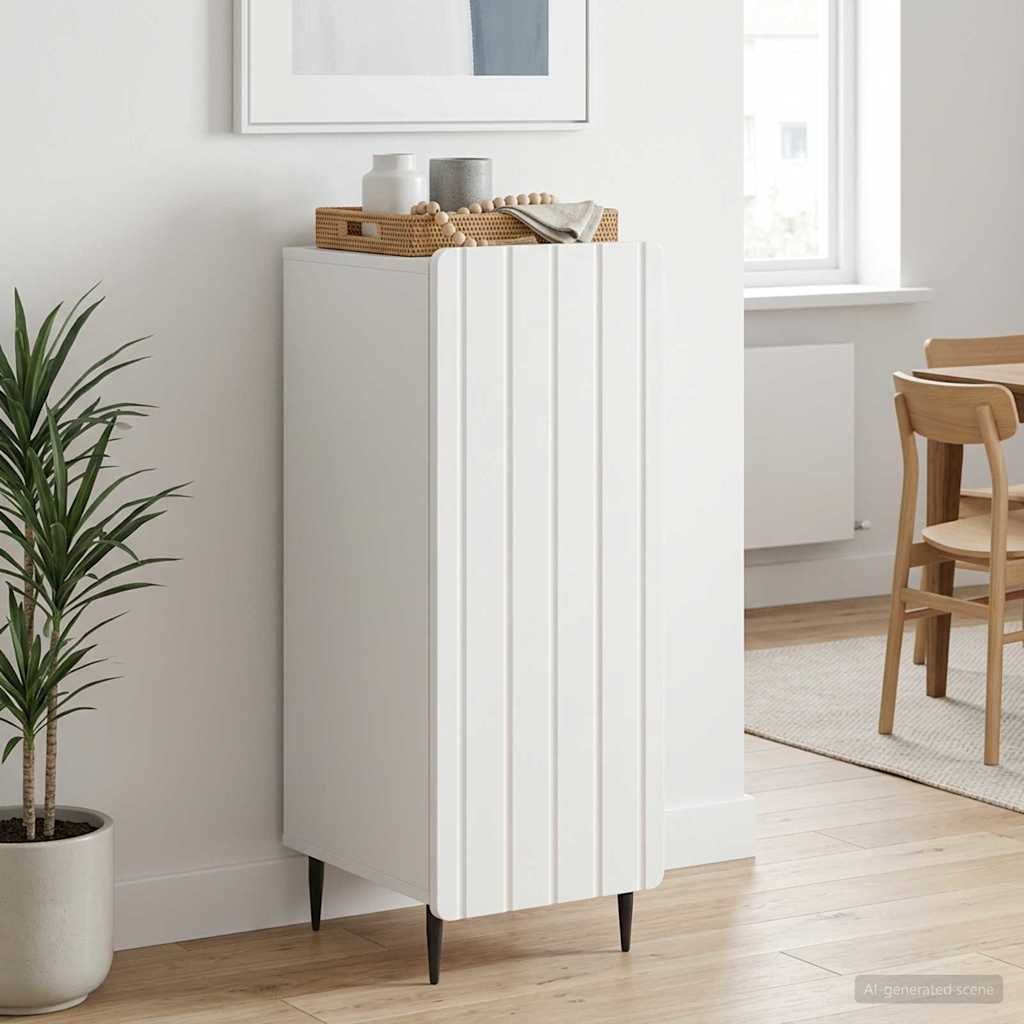 vidaXL Dressoir Zwart 34,5 x 33 x 92 cm Bewerkt hout