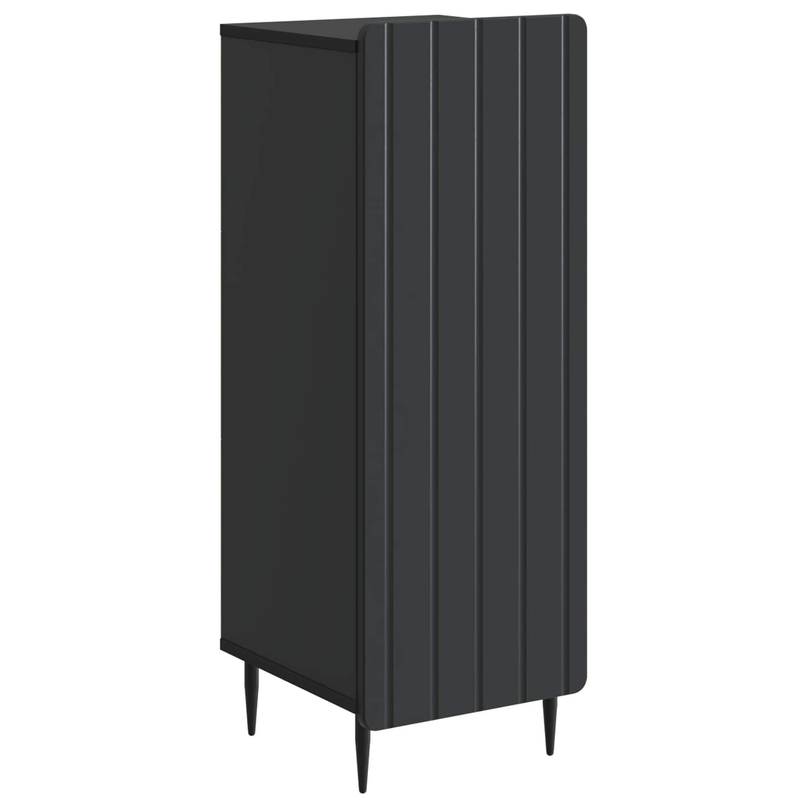 vidaXL Dressoir Zwart 34,5 x 33 x 92 cm Bewerkt hout