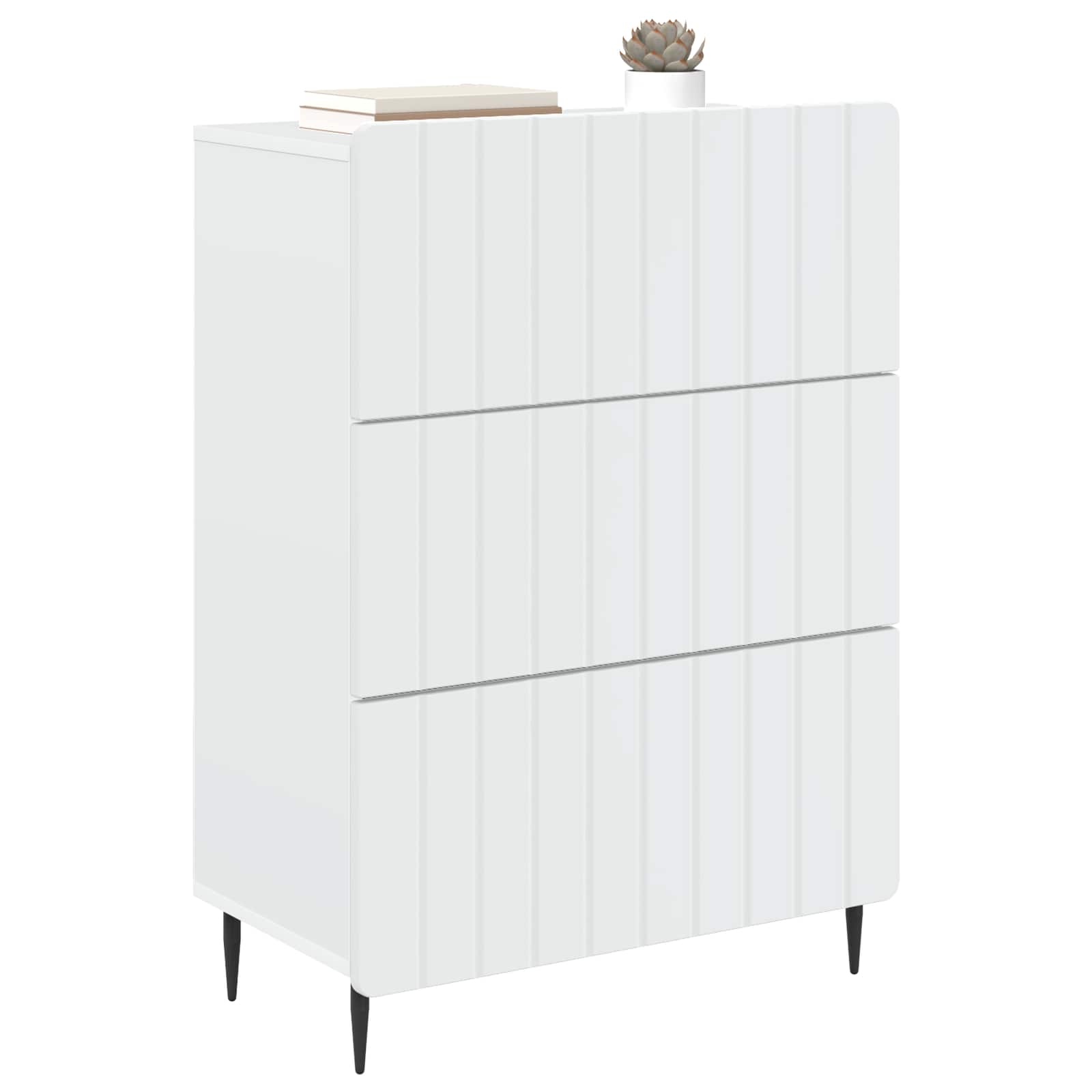vidaXL Ladenkast Zwart 66 x 34,5 x 92 cm Bewerkt hout