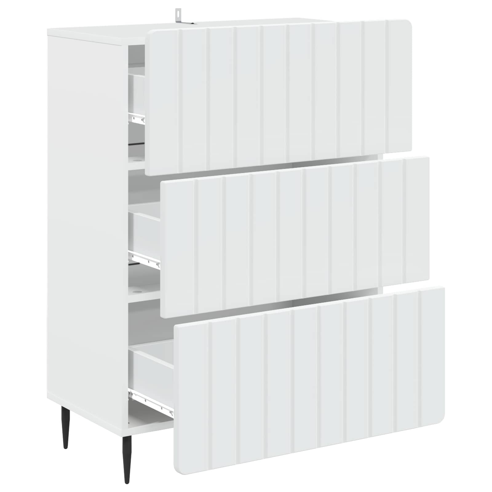 vidaXL Ladenkast Zwart 66 x 34,5 x 92 cm Bewerkt hout