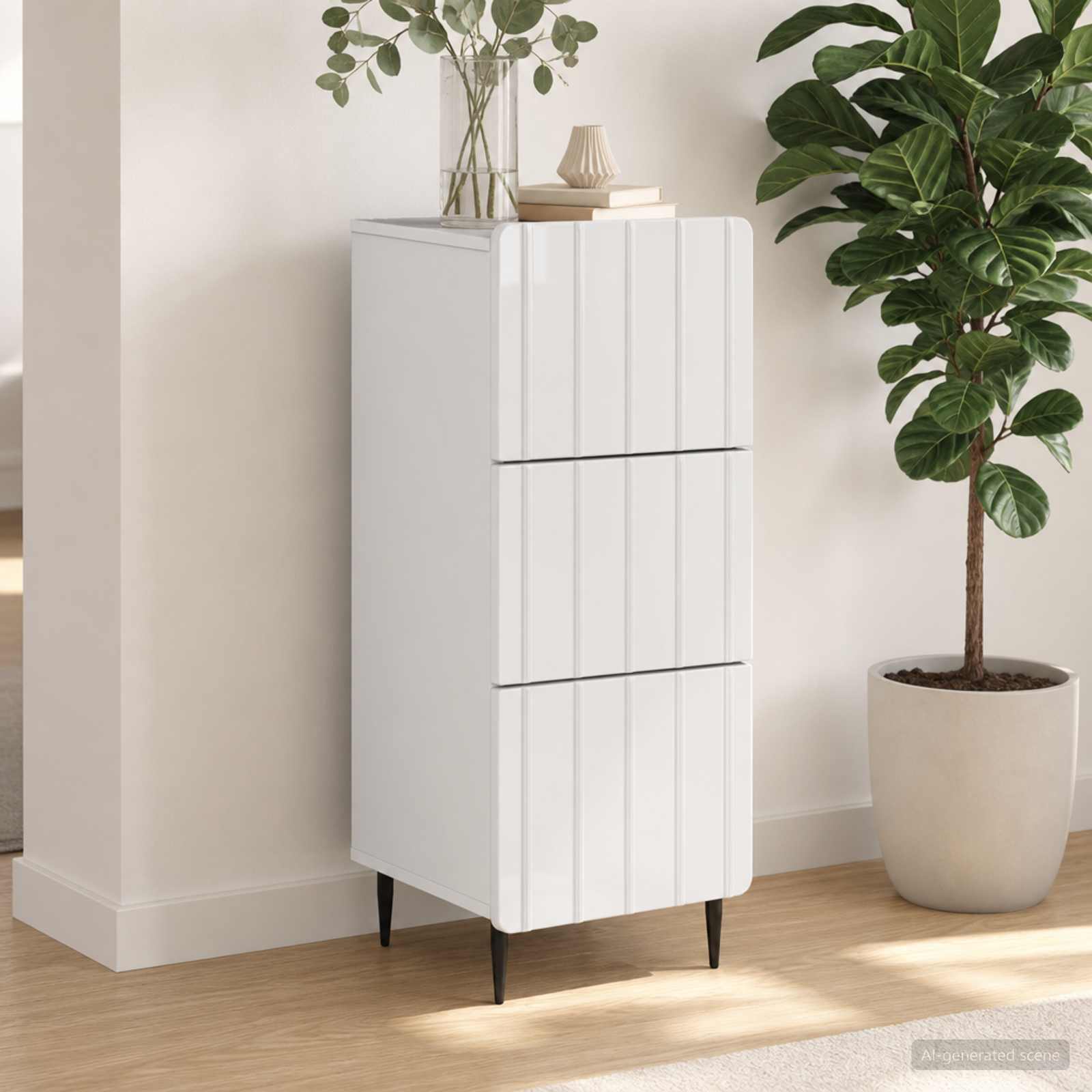 vidaXL Ladenkast Zwart 33 x 34,5 x 92 cm Bewerkt hout