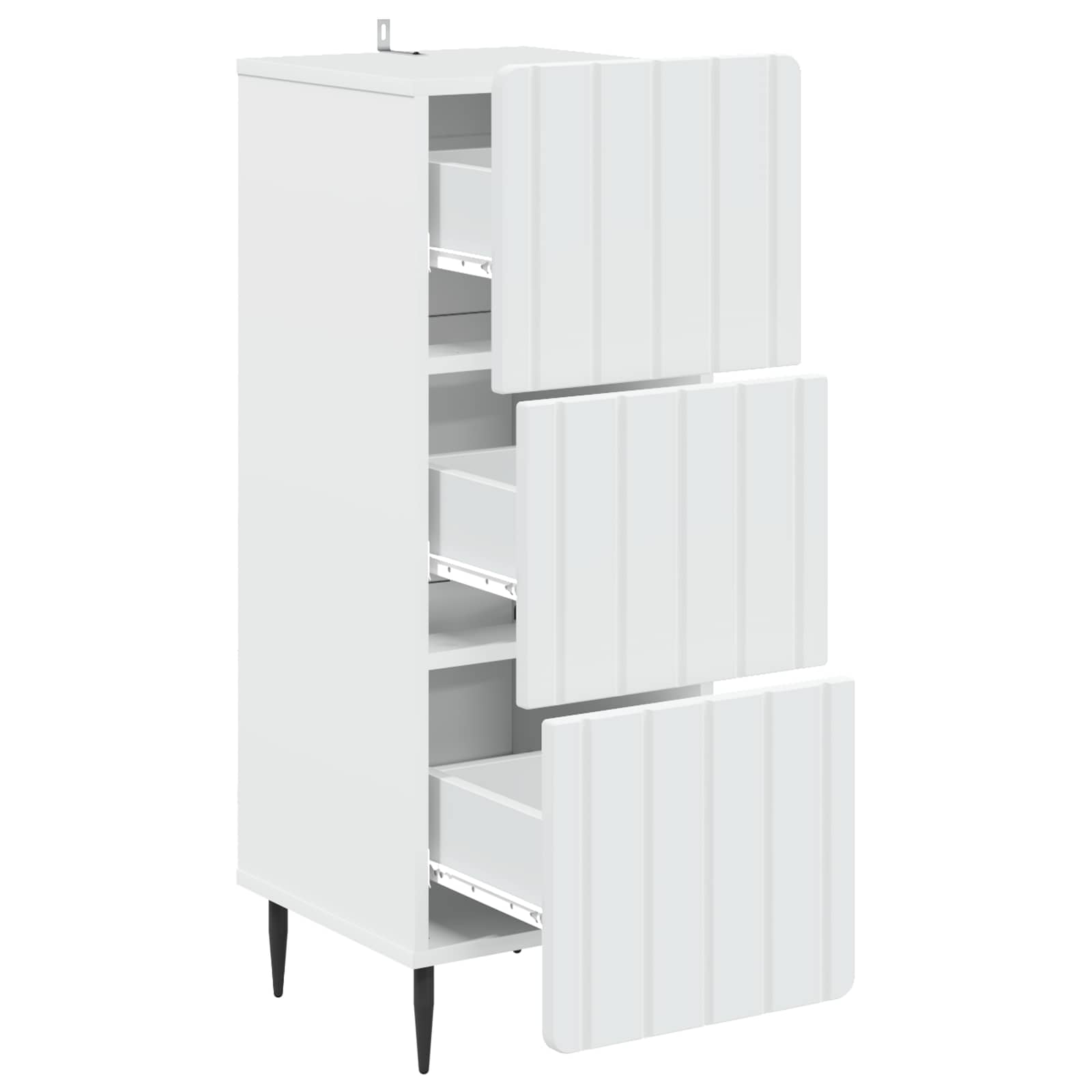 vidaXL Ladenkast Zwart 33 x 34,5 x 92 cm Bewerkt hout