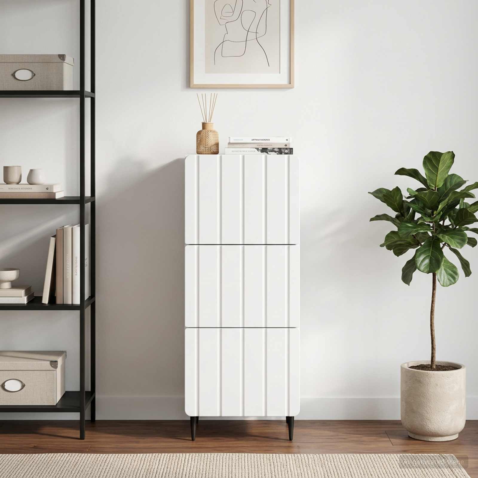vidaXL Ladenkast Zwart 33 x 34,5 x 92 cm Bewerkt hout