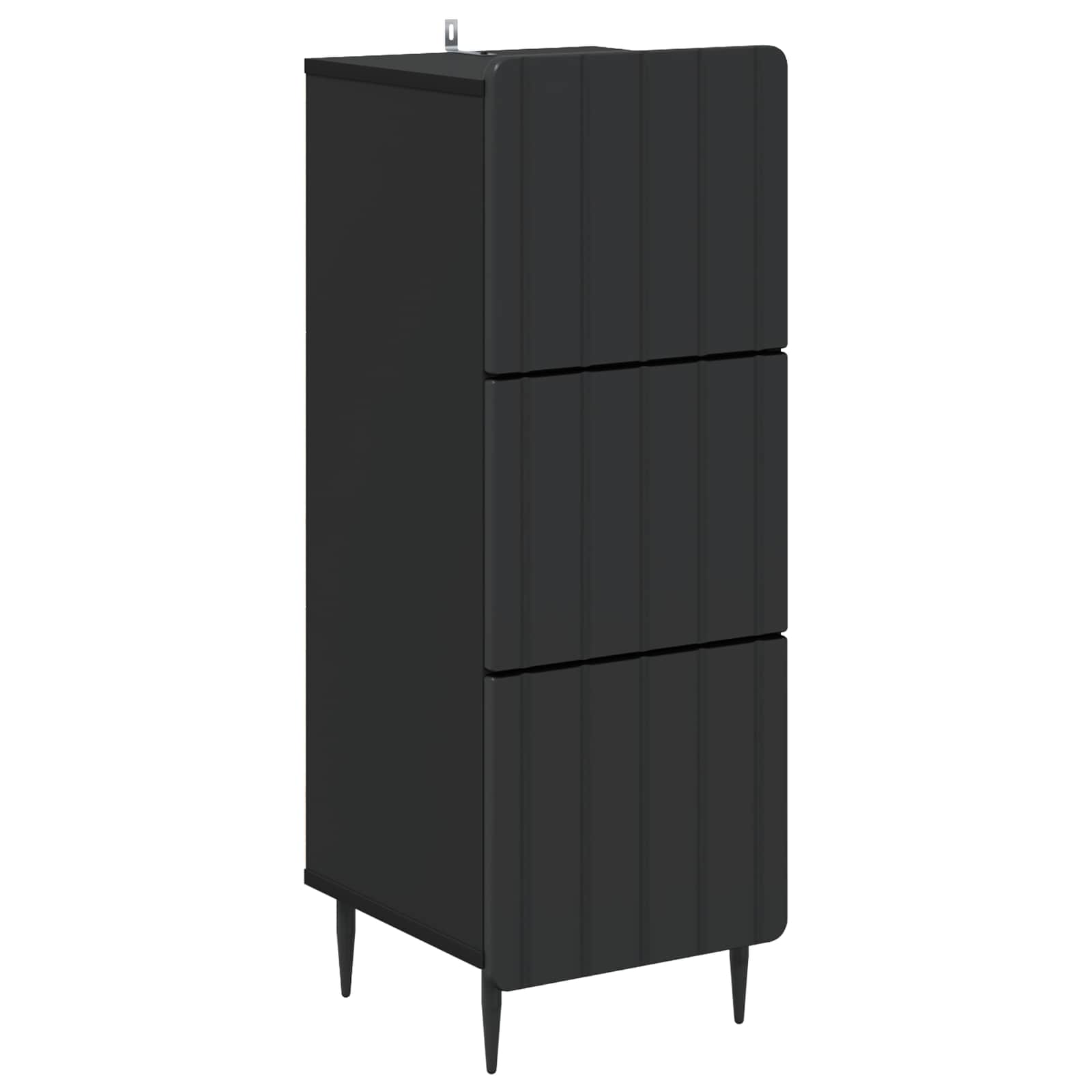 vidaXL Ladenkast Zwart 33 x 34,5 x 92 cm Bewerkt hout