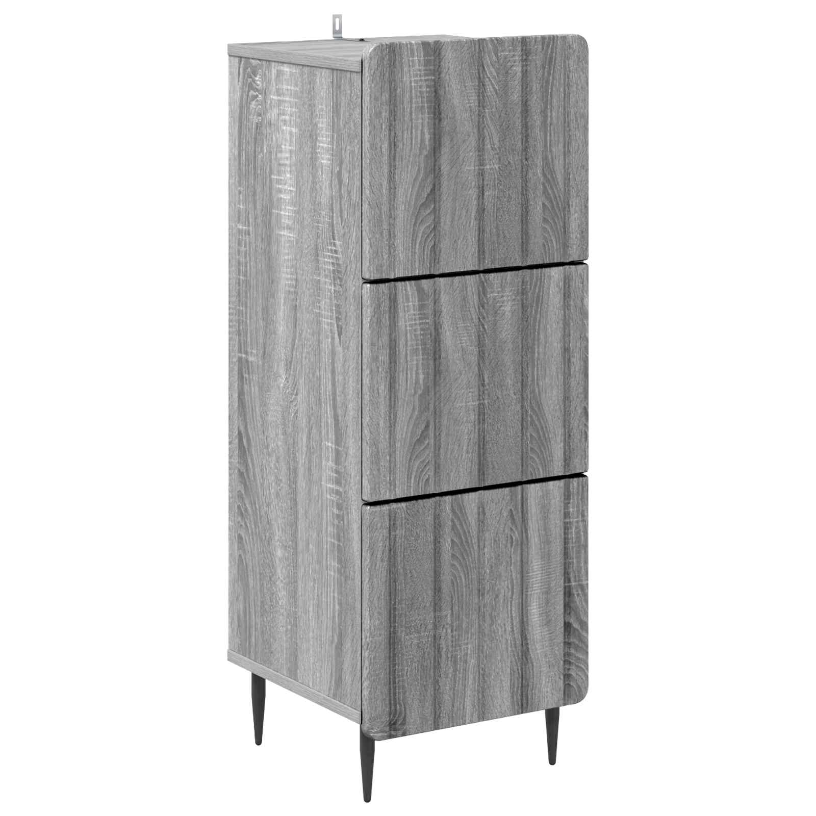 vidaXL Ladenkast Zwart 33 x 34,5 x 92 cm Bewerkt hout
