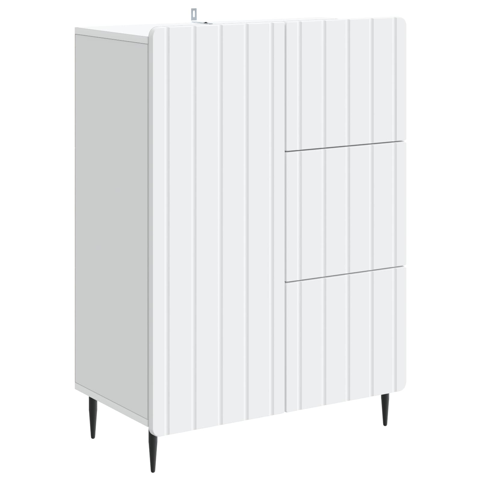 vidaXL Dressoir met lade Zwart 66 x 34,5 x 91,5 cm Bewerkt hout