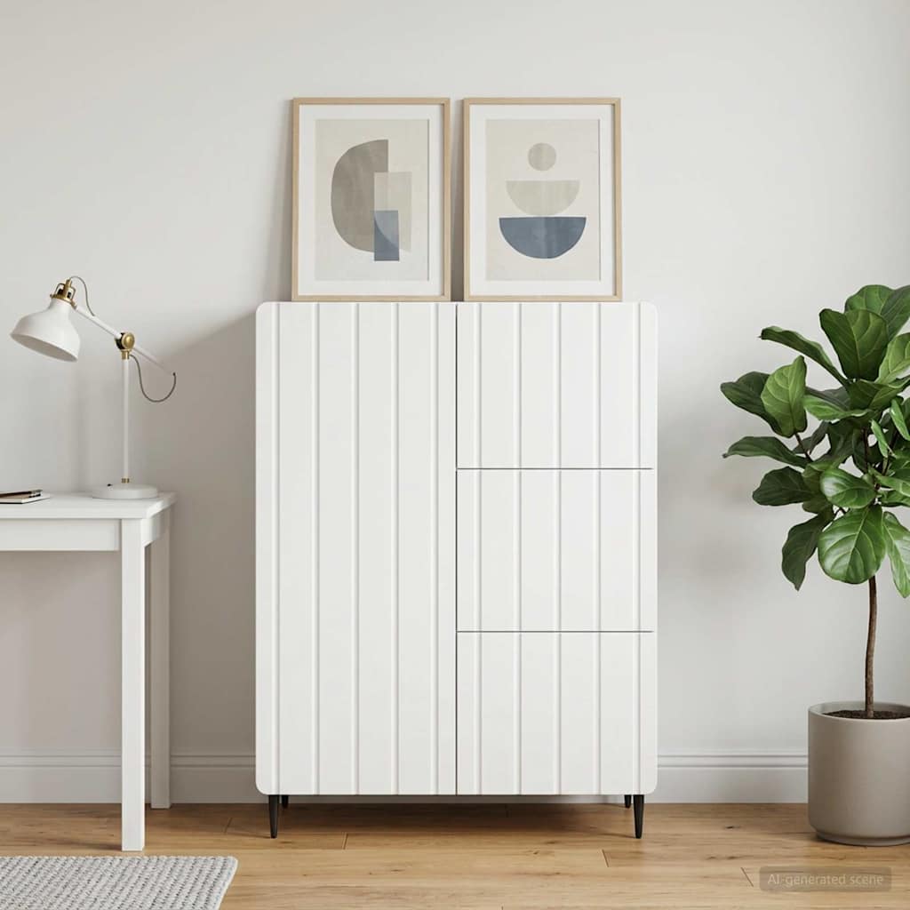 vidaXL Dressoir met lade Zwart 66 x 34,5 x 91,5 cm Bewerkt hout