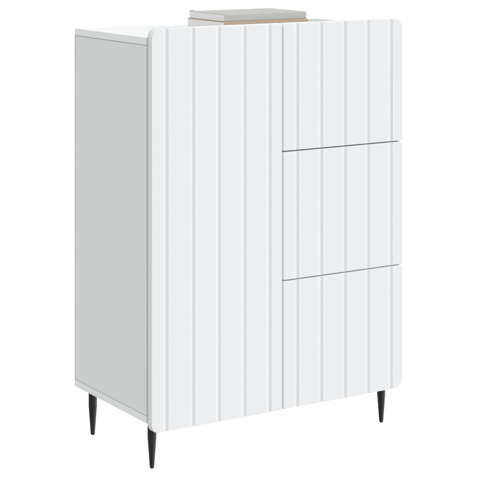 vidaXL Dressoir met lade Zwart 66 x 34,5 x 91,5 cm Bewerkt hout