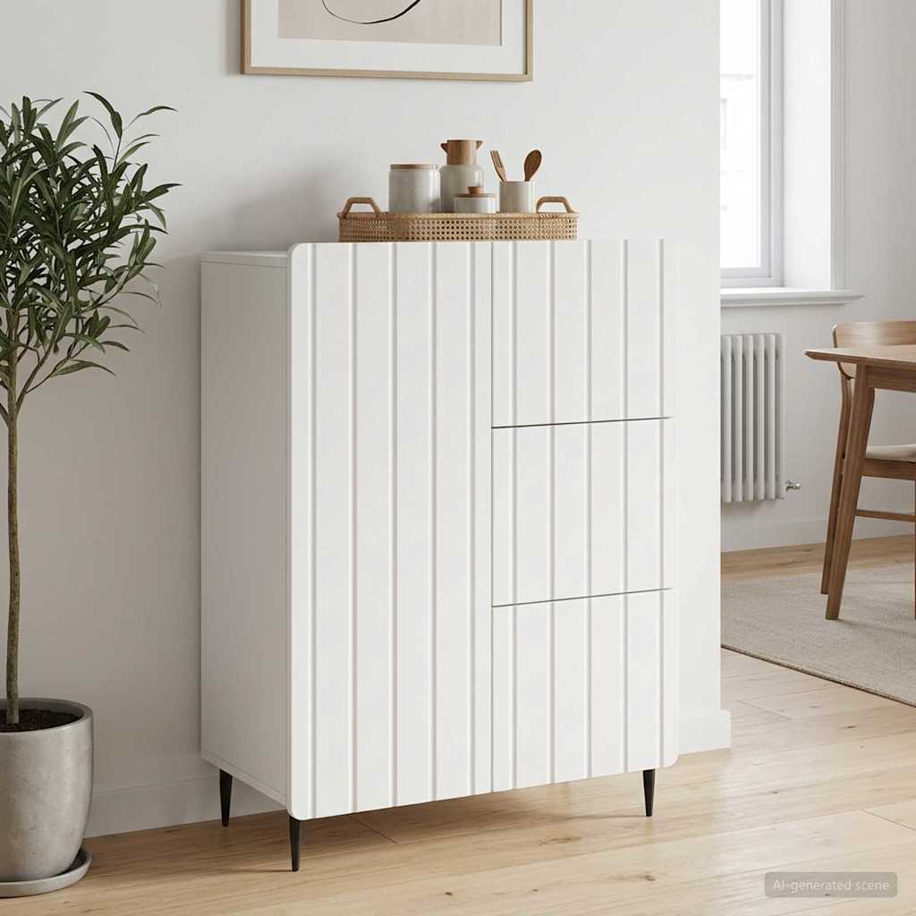 vidaXL Dressoir met lade Zwart 66 x 34,5 x 91,5 cm Bewerkt hout
