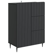 vidaXL Dressoir met lade Zwart 66 x 34,5 x 91,5 cm Bewerkt hout