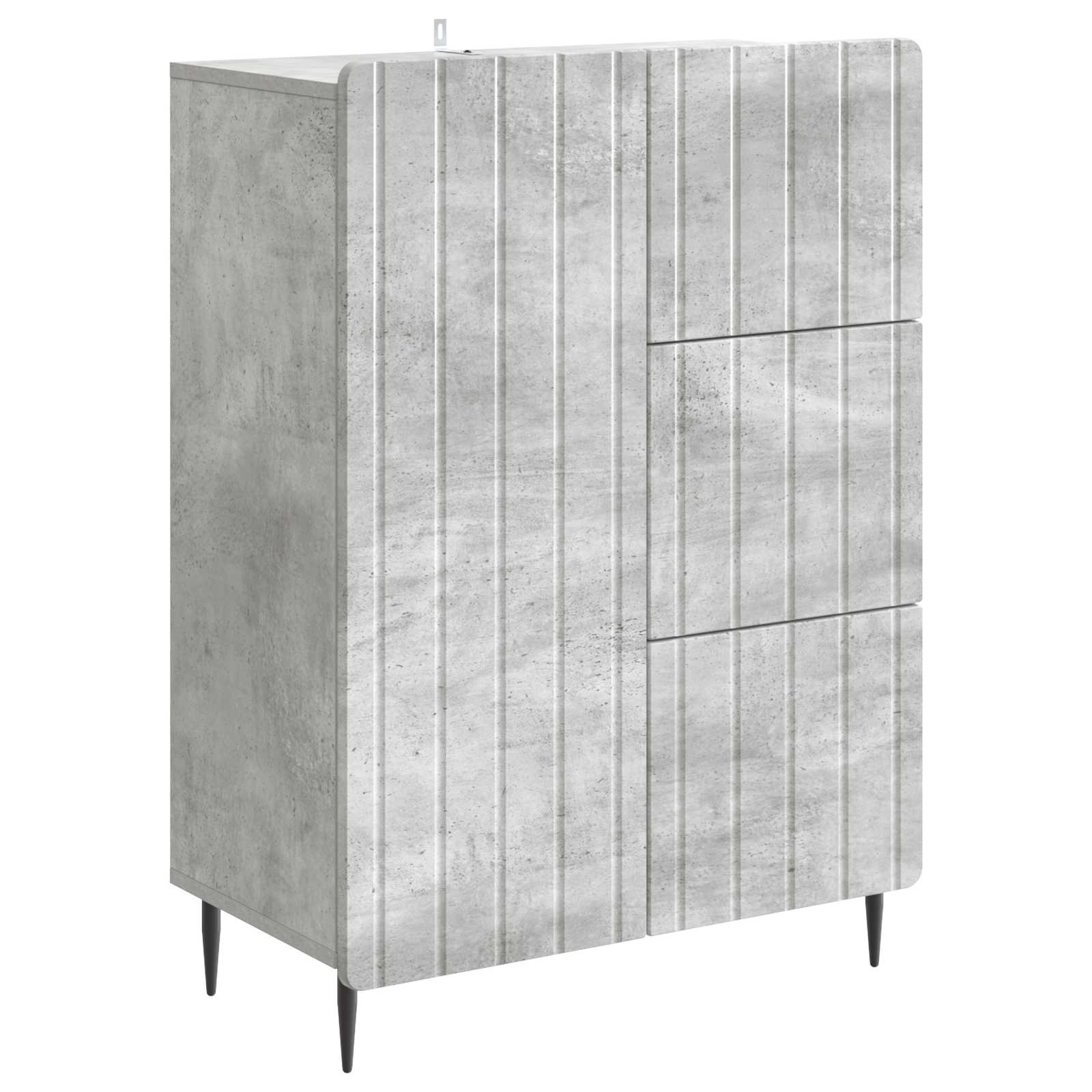 vidaXL Dressoir met lade Zwart 66 x 34,5 x 91,5 cm Bewerkt hout