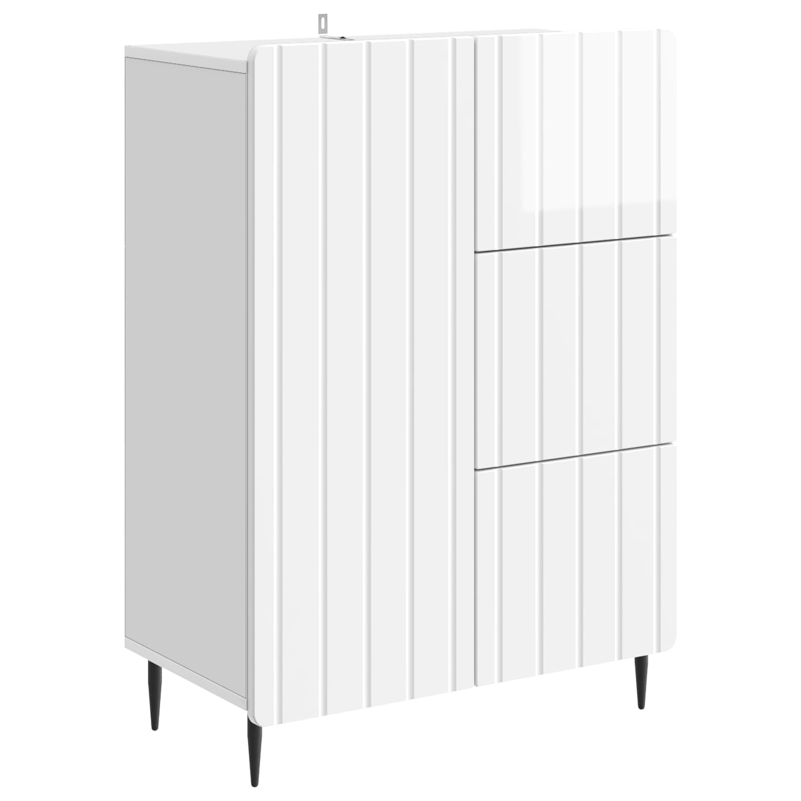 vidaXL Dressoir met lade Zwart 66 x 34,5 x 91,5 cm Bewerkt hout