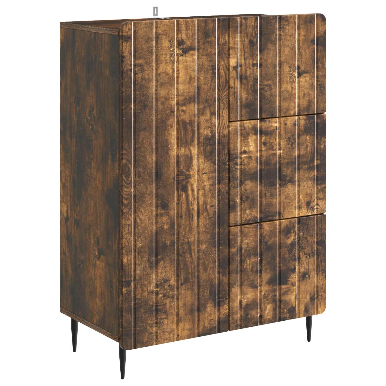 vidaXL Dressoir met lade Zwart 66 x 34,5 x 91,5 cm Bewerkt hout