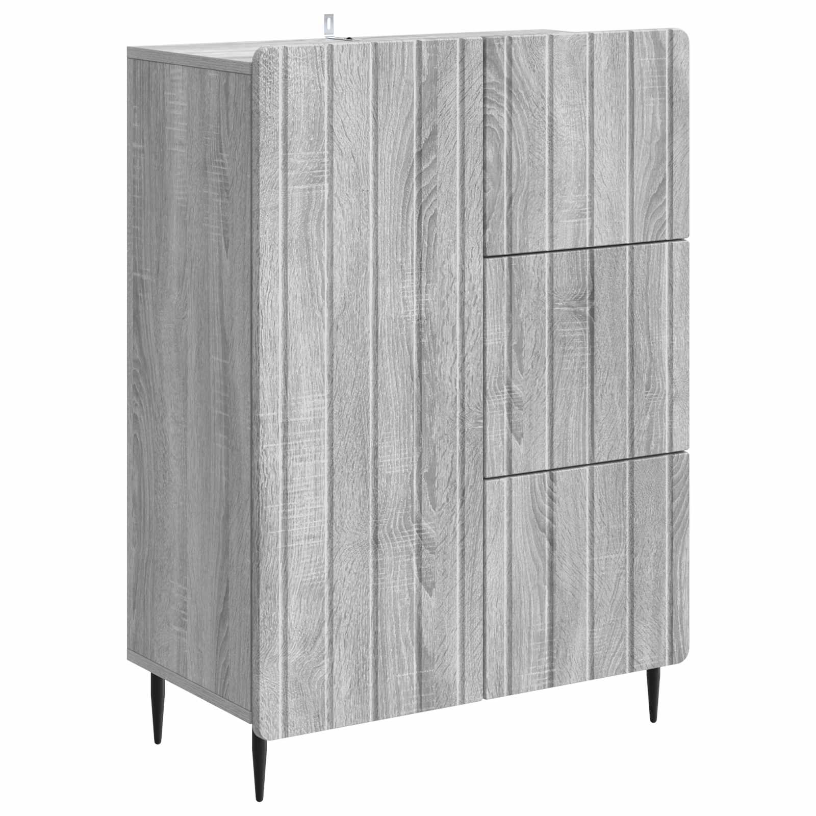 vidaXL Dressoir met lade Zwart 66 x 34,5 x 91,5 cm Bewerkt hout