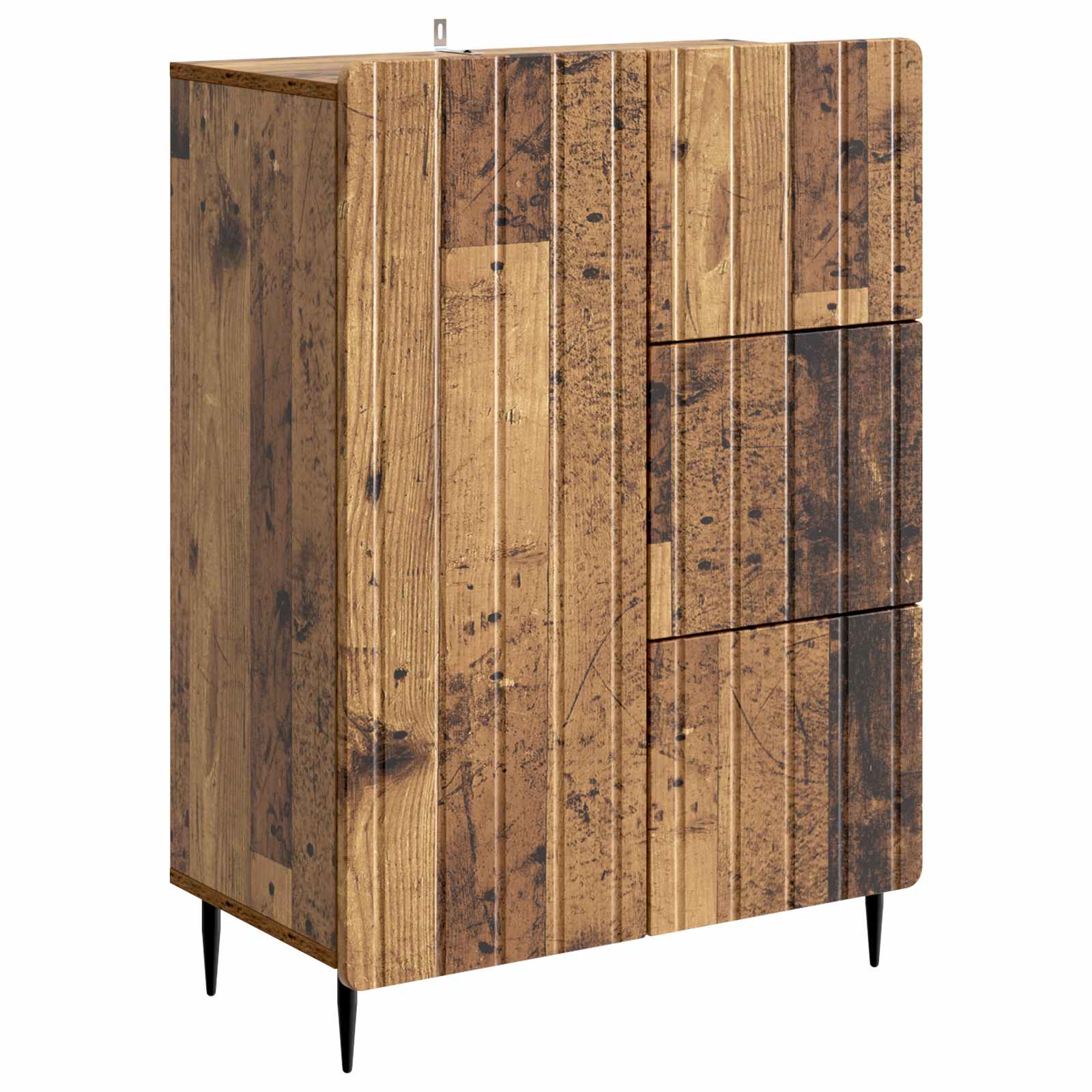vidaXL Dressoir met lade Zwart 66 x 34,5 x 91,5 cm Bewerkt hout