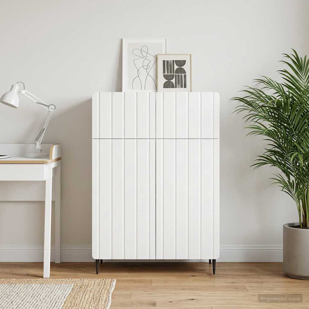vidaXL Dressoir met lade Zwart 66 x 34,5 x 92 cm Bewerkt hout