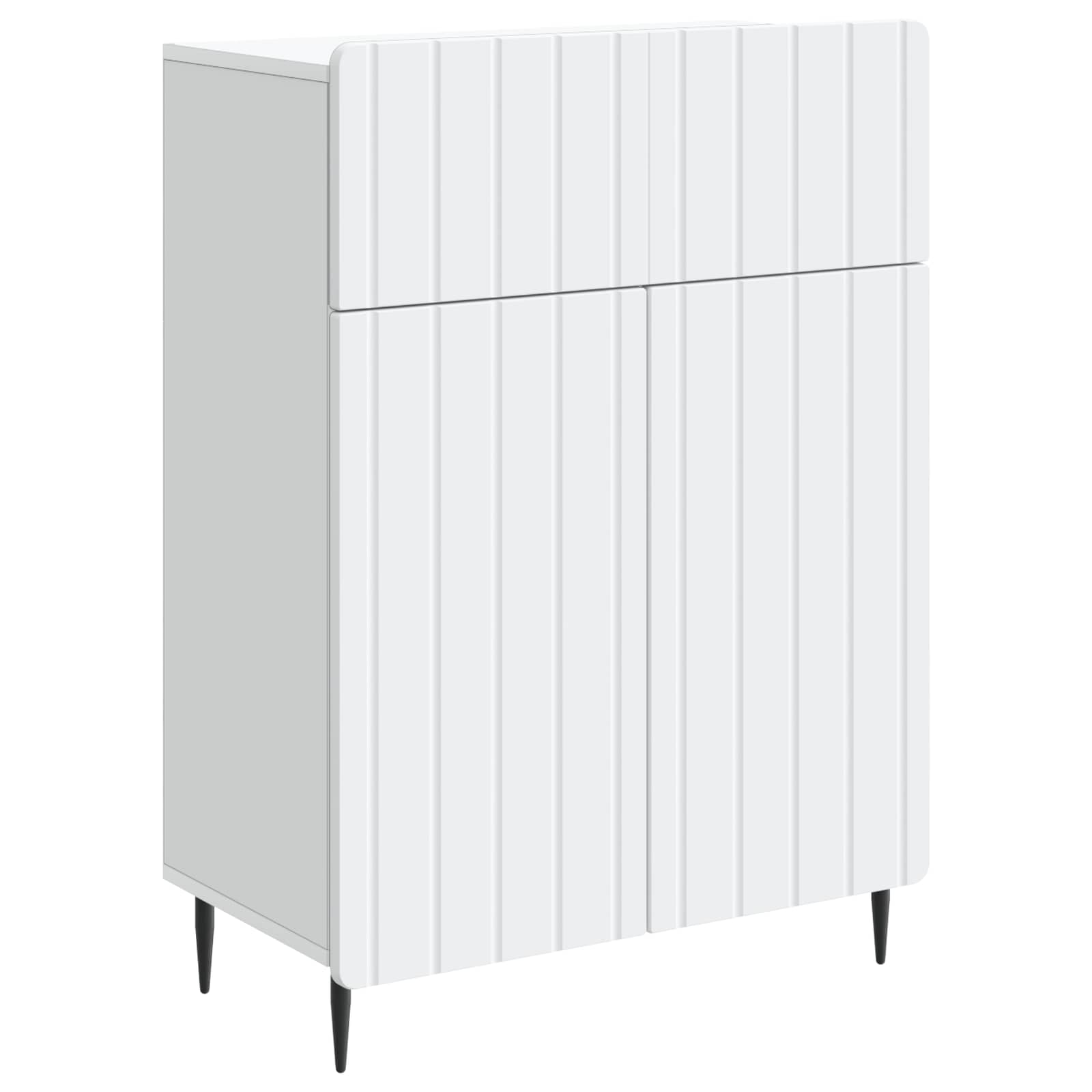 vidaXL Dressoir met lade Zwart 66 x 34,5 x 92 cm Bewerkt hout