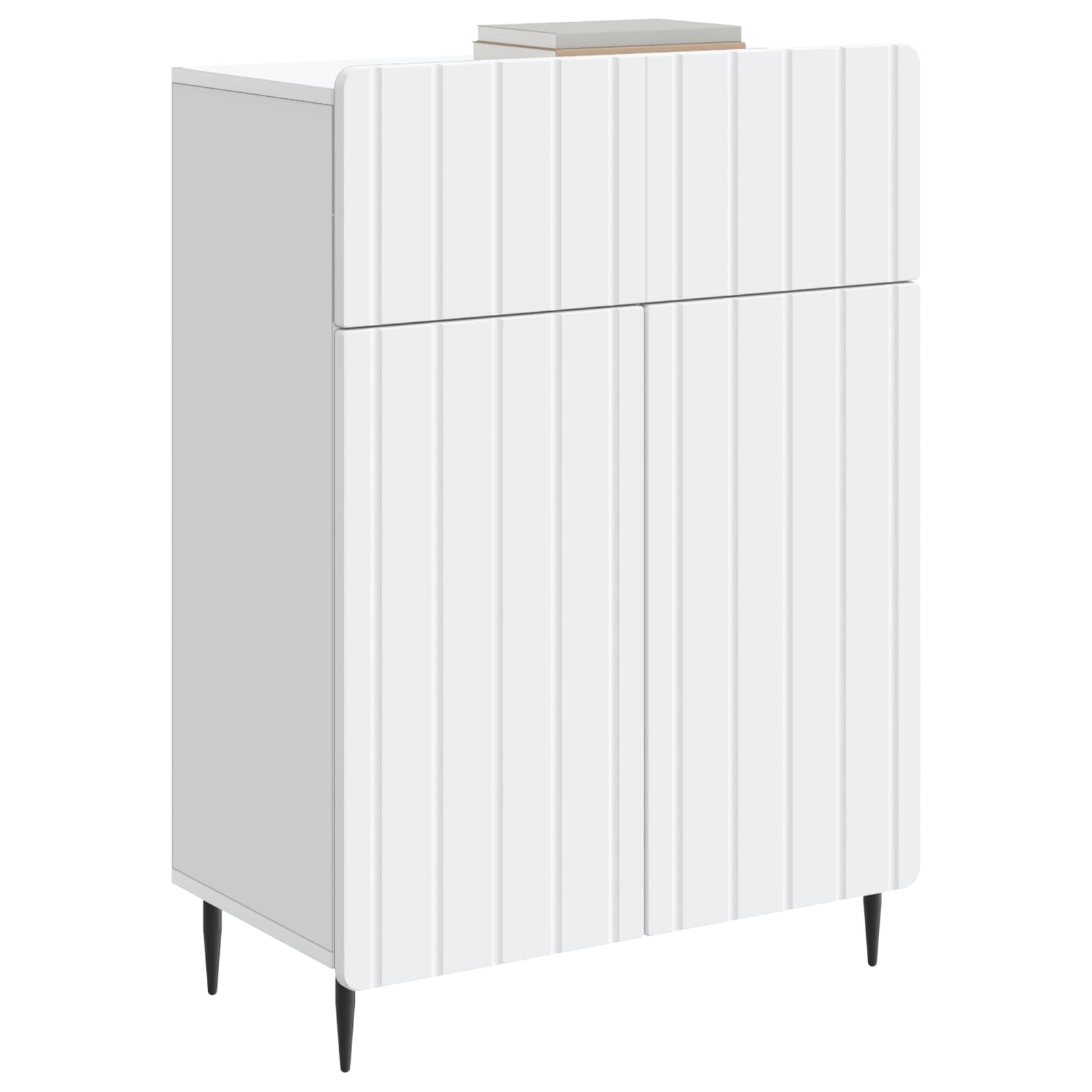 vidaXL Dressoir met lade Zwart 66 x 34,5 x 92 cm Bewerkt hout