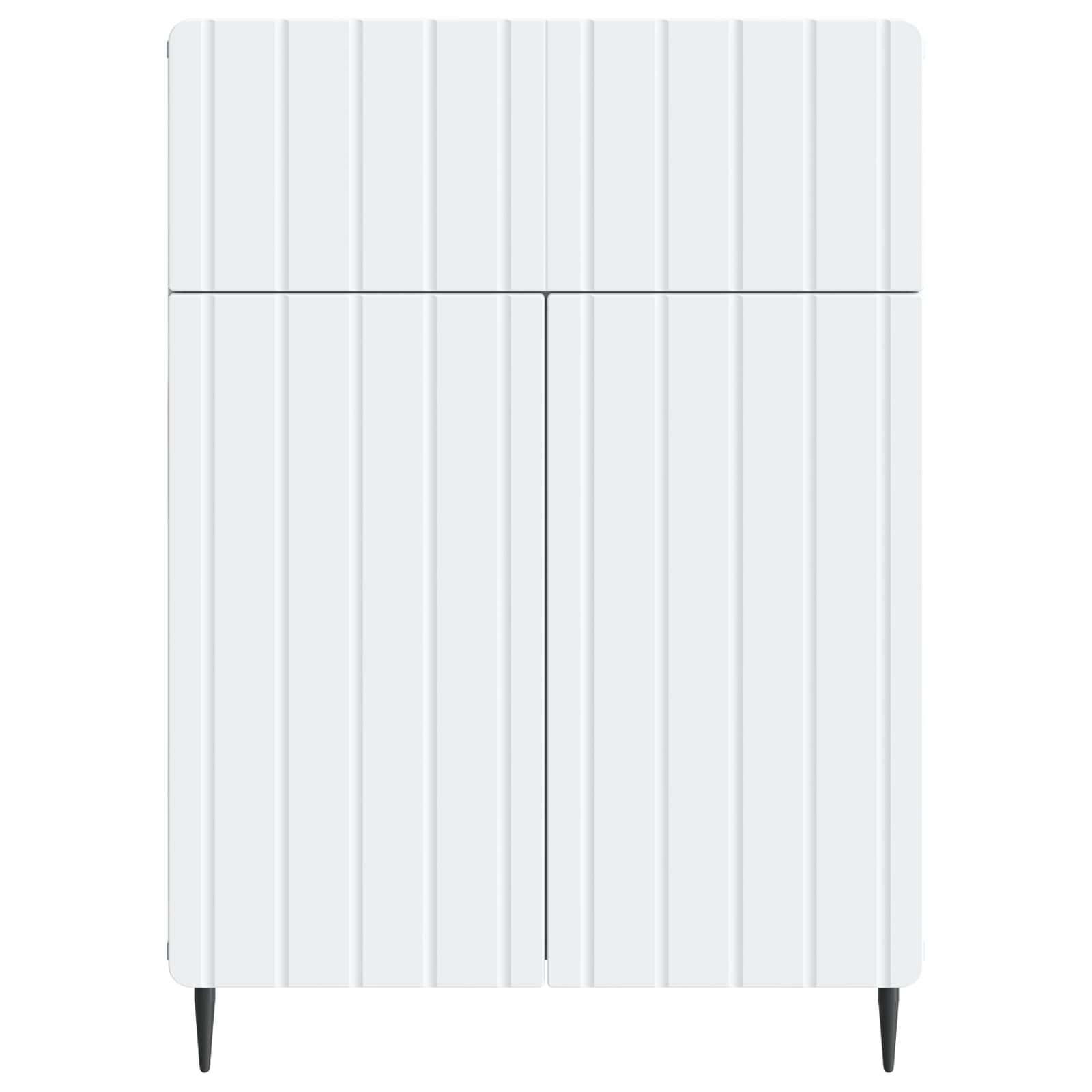 vidaXL Dressoir met lade Zwart 66 x 34,5 x 92 cm Bewerkt hout