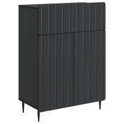 vidaXL Dressoir met lade Zwart 66 x 34,5 x 92 cm Bewerkt hout