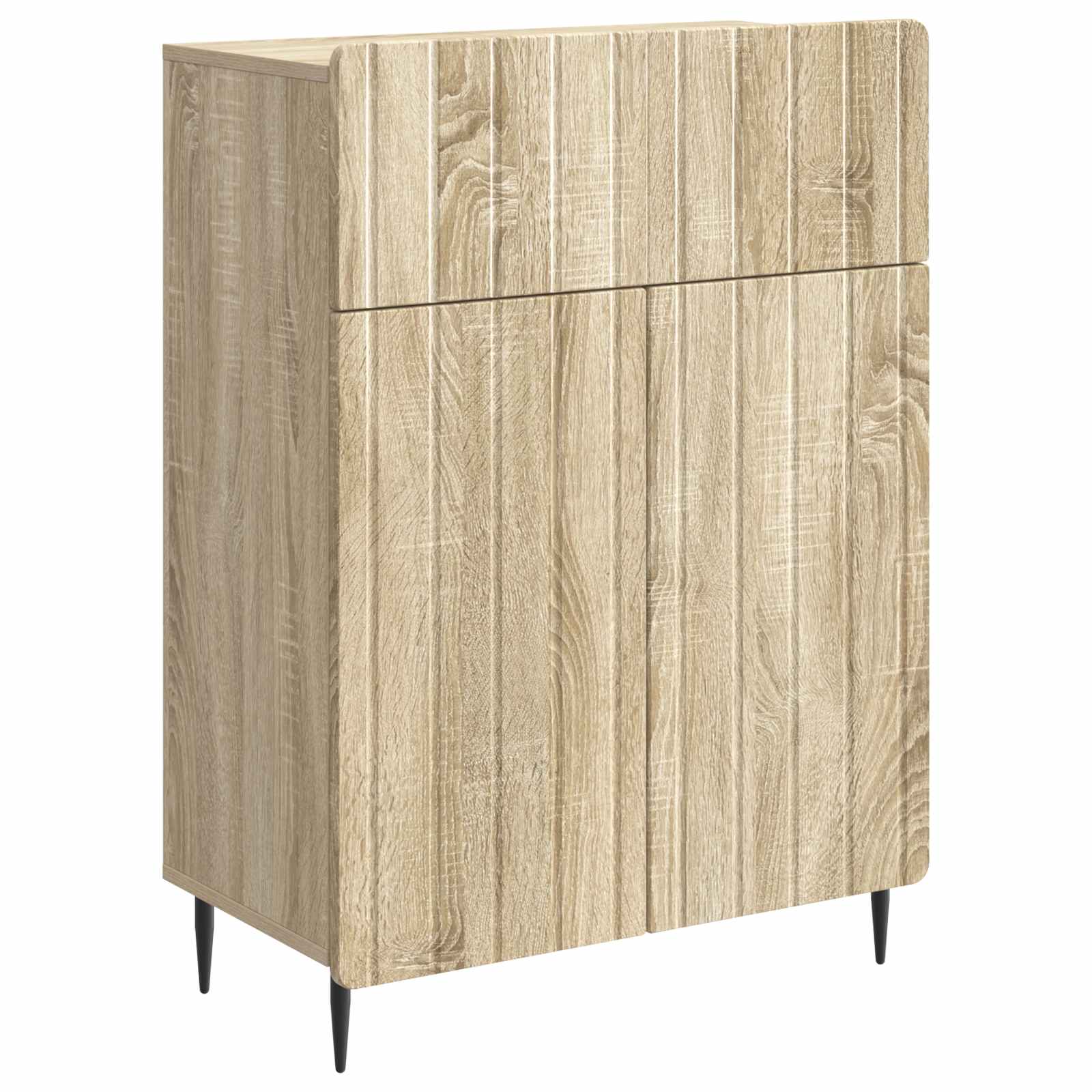 vidaXL Dressoir met lade Zwart 66 x 34,5 x 92 cm Bewerkt hout