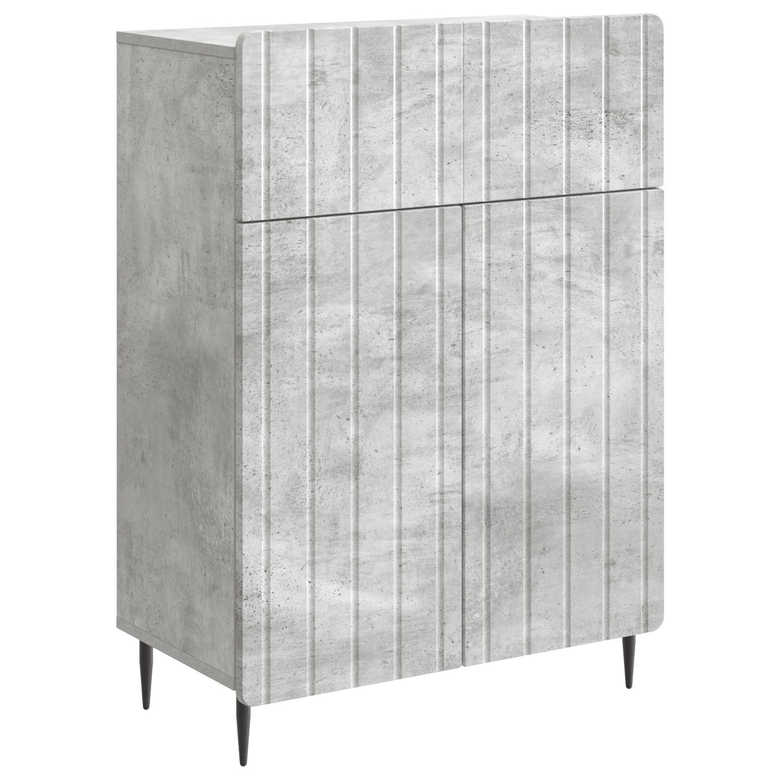 vidaXL Dressoir met lade Zwart 66 x 34,5 x 92 cm Bewerkt hout