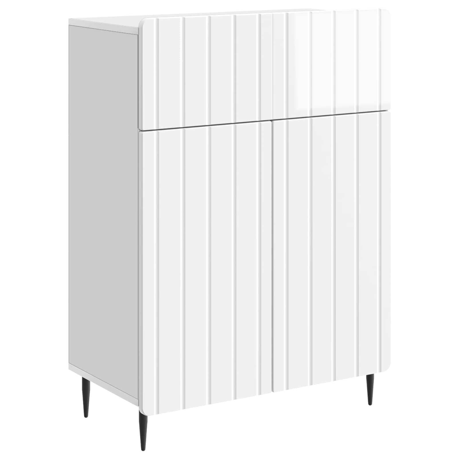 vidaXL Dressoir met lade Zwart 66 x 34,5 x 92 cm Bewerkt hout