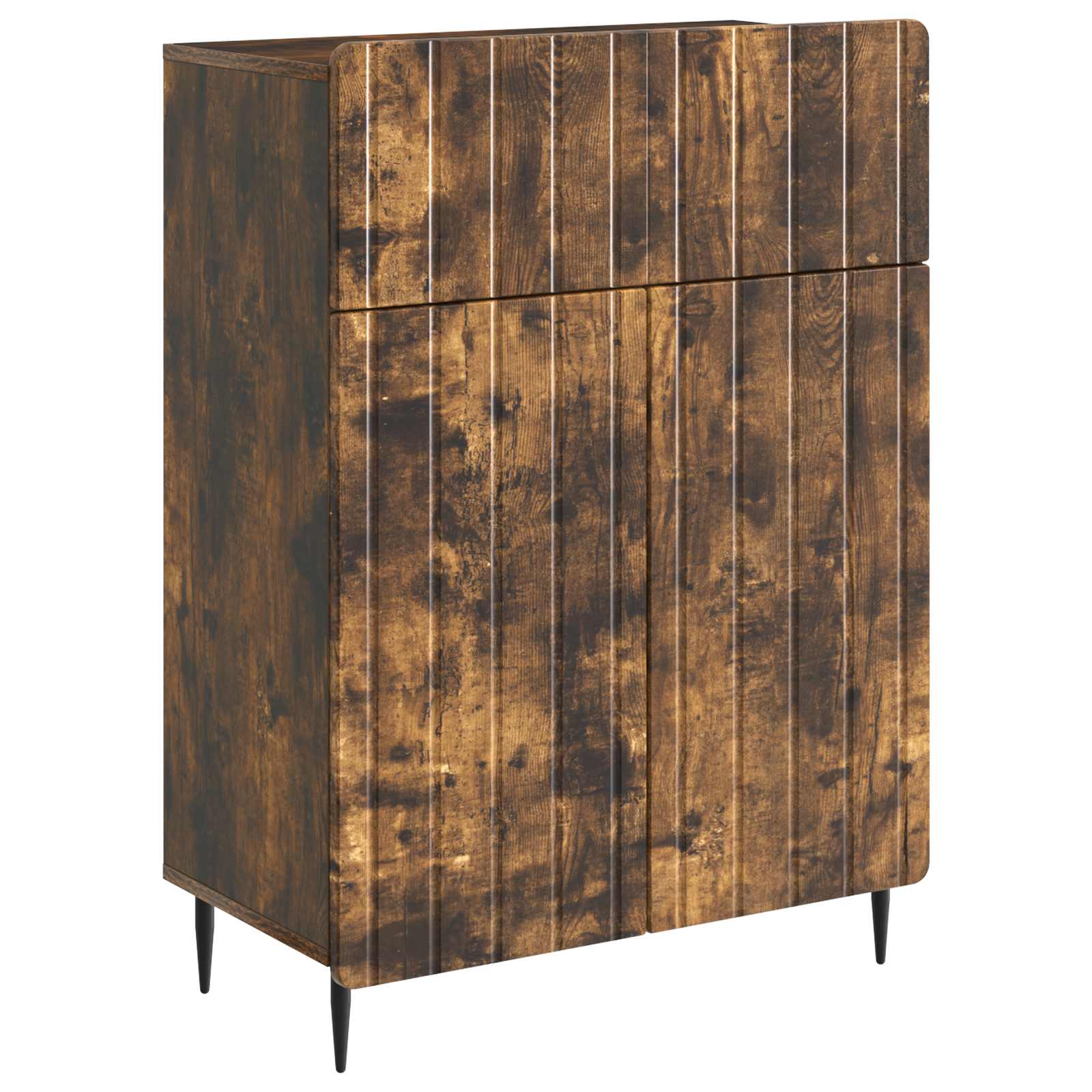 vidaXL Dressoir met lade Zwart 66 x 34,5 x 92 cm Bewerkt hout