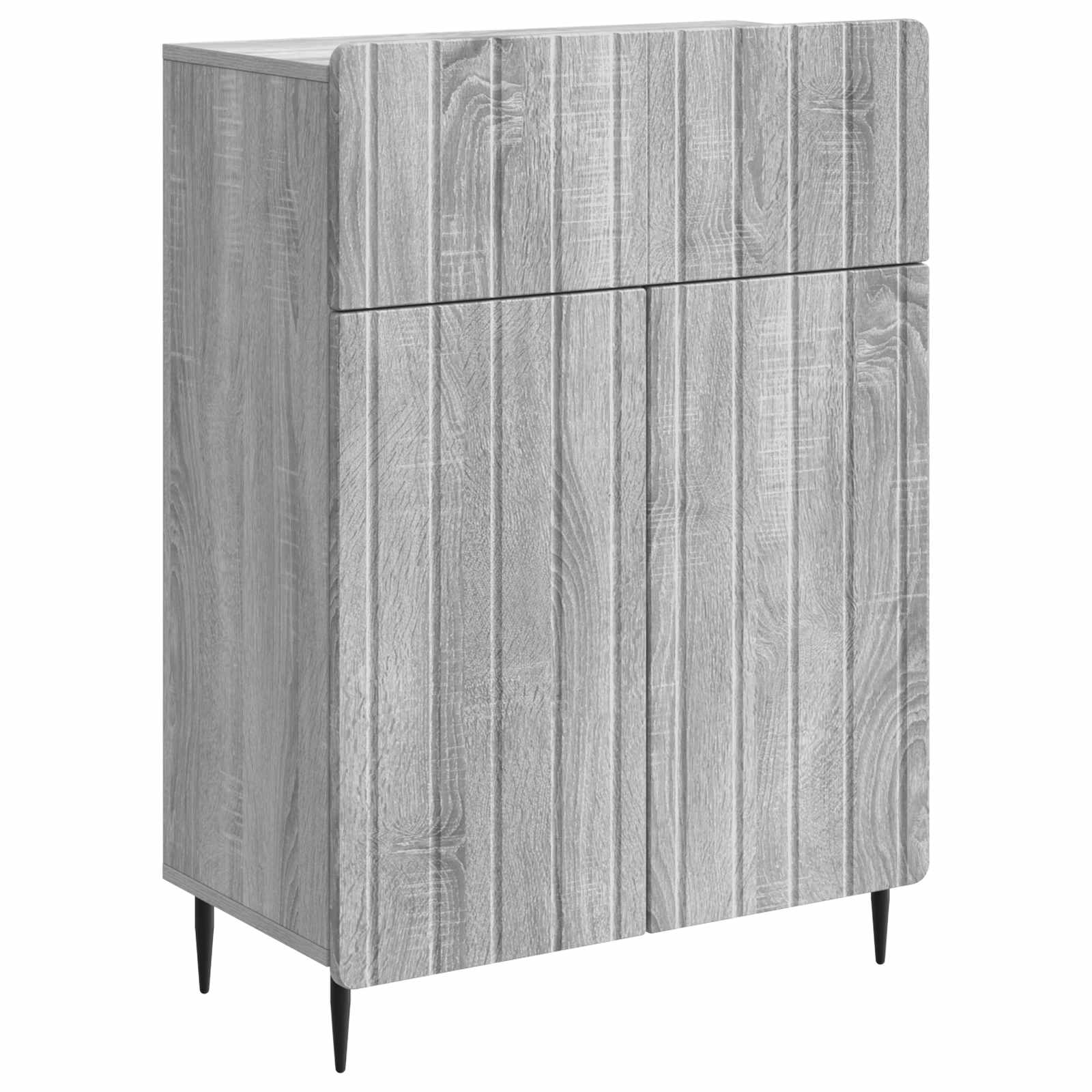 vidaXL Dressoir met lade Zwart 66 x 34,5 x 92 cm Bewerkt hout