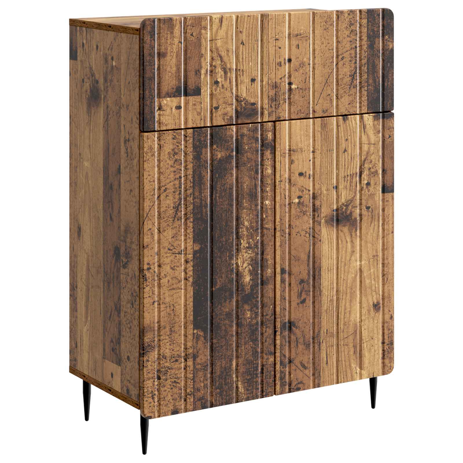 vidaXL Dressoir met lade Zwart 66 x 34,5 x 92 cm Bewerkt hout