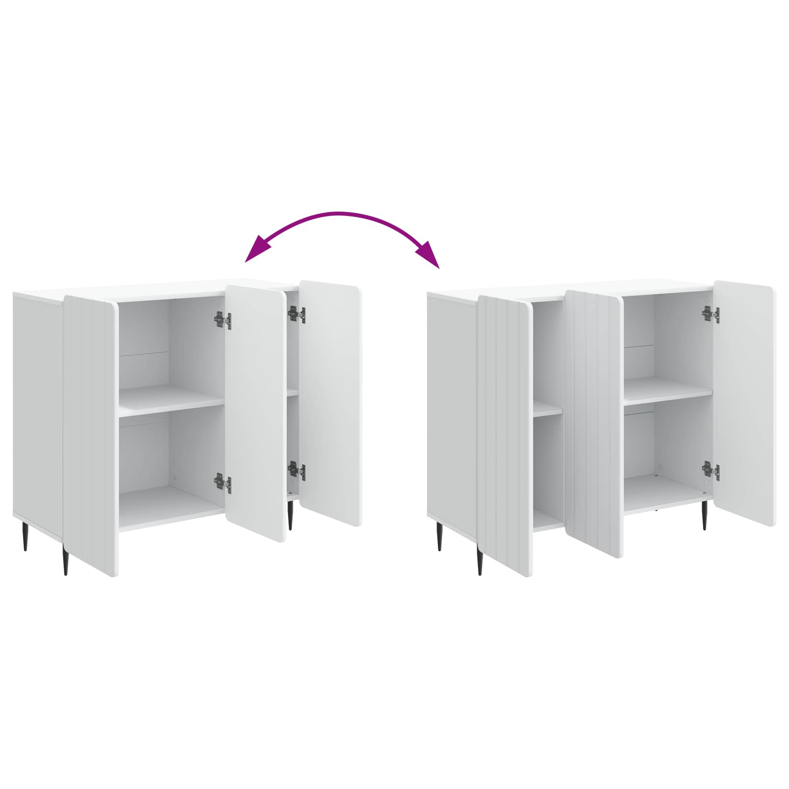 vidaXL Dressoir Zwart 89 x 34,5 x 82 cm Bewerkt hout