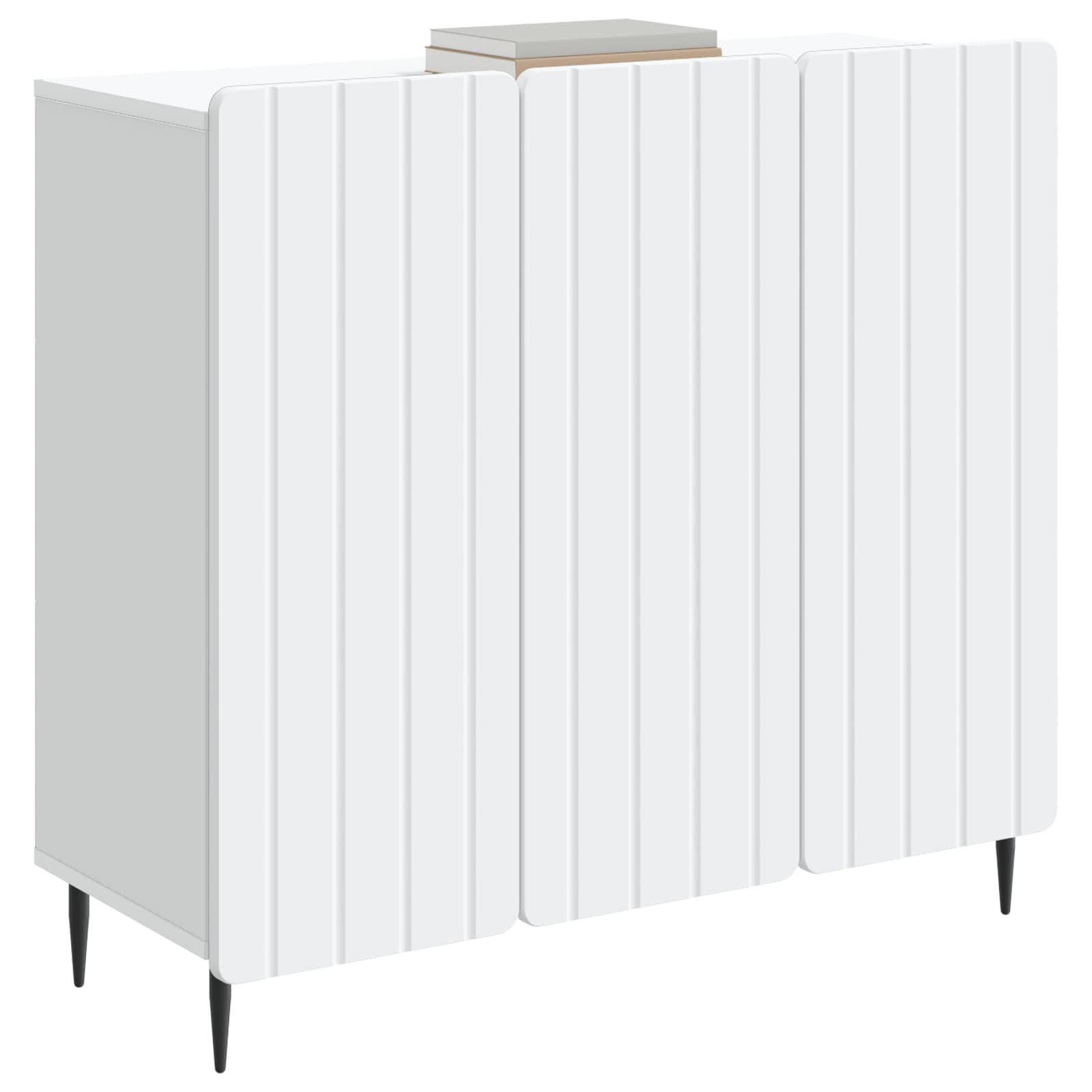 vidaXL Dressoir Zwart 89 x 34,5 x 82 cm Bewerkt hout