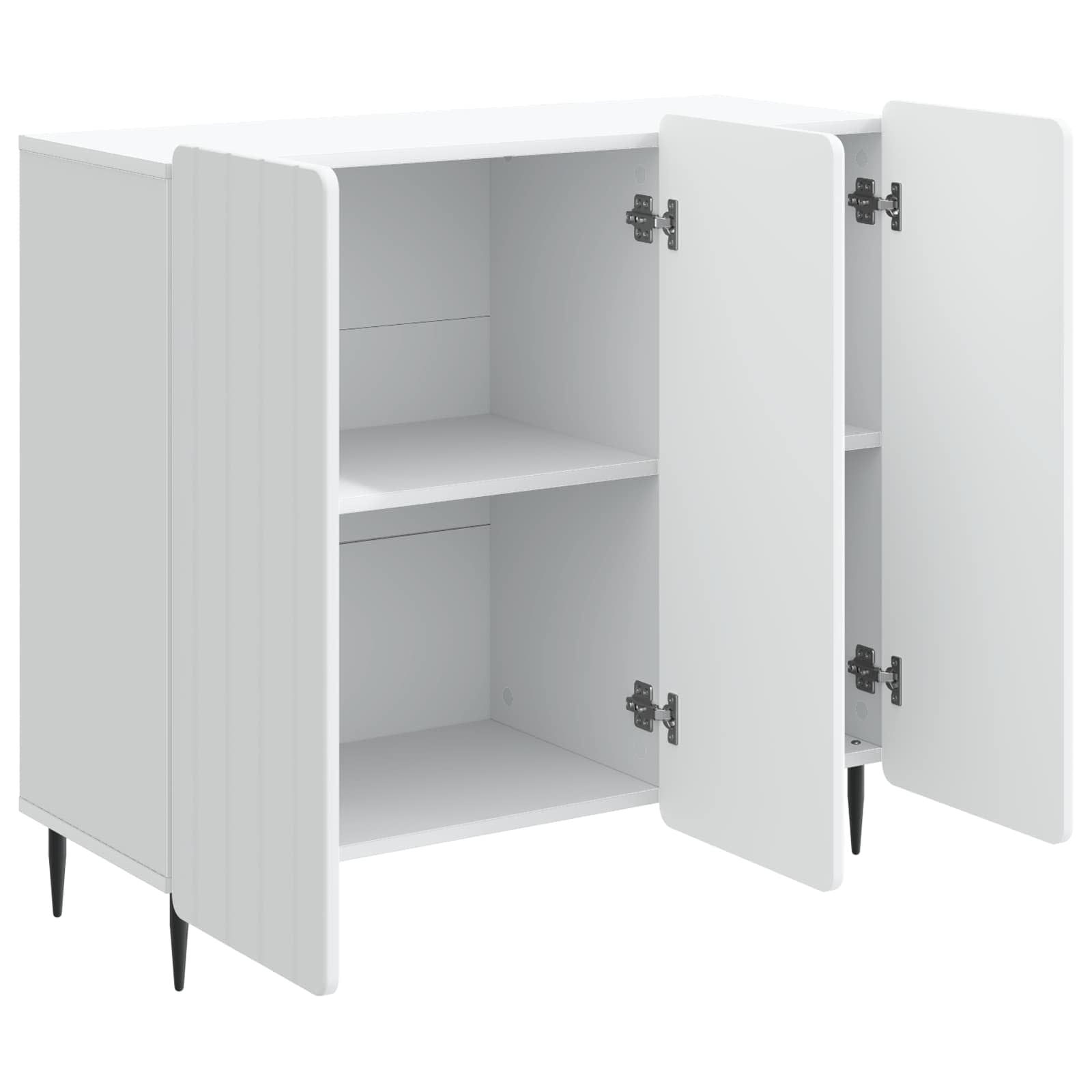 vidaXL Dressoir Zwart 89 x 34,5 x 82 cm Bewerkt hout