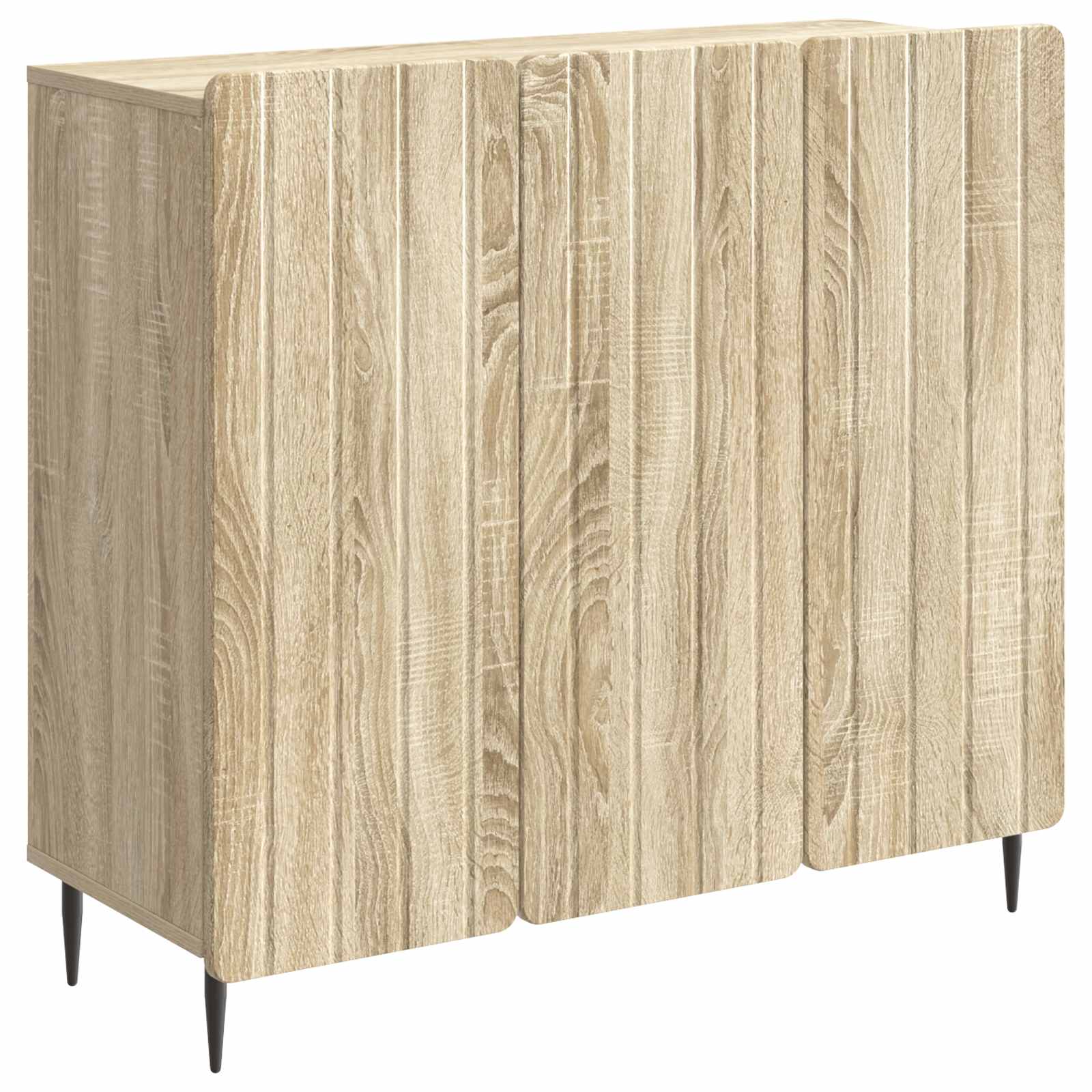vidaXL Dressoir Zwart 89 x 34,5 x 82 cm Bewerkt hout