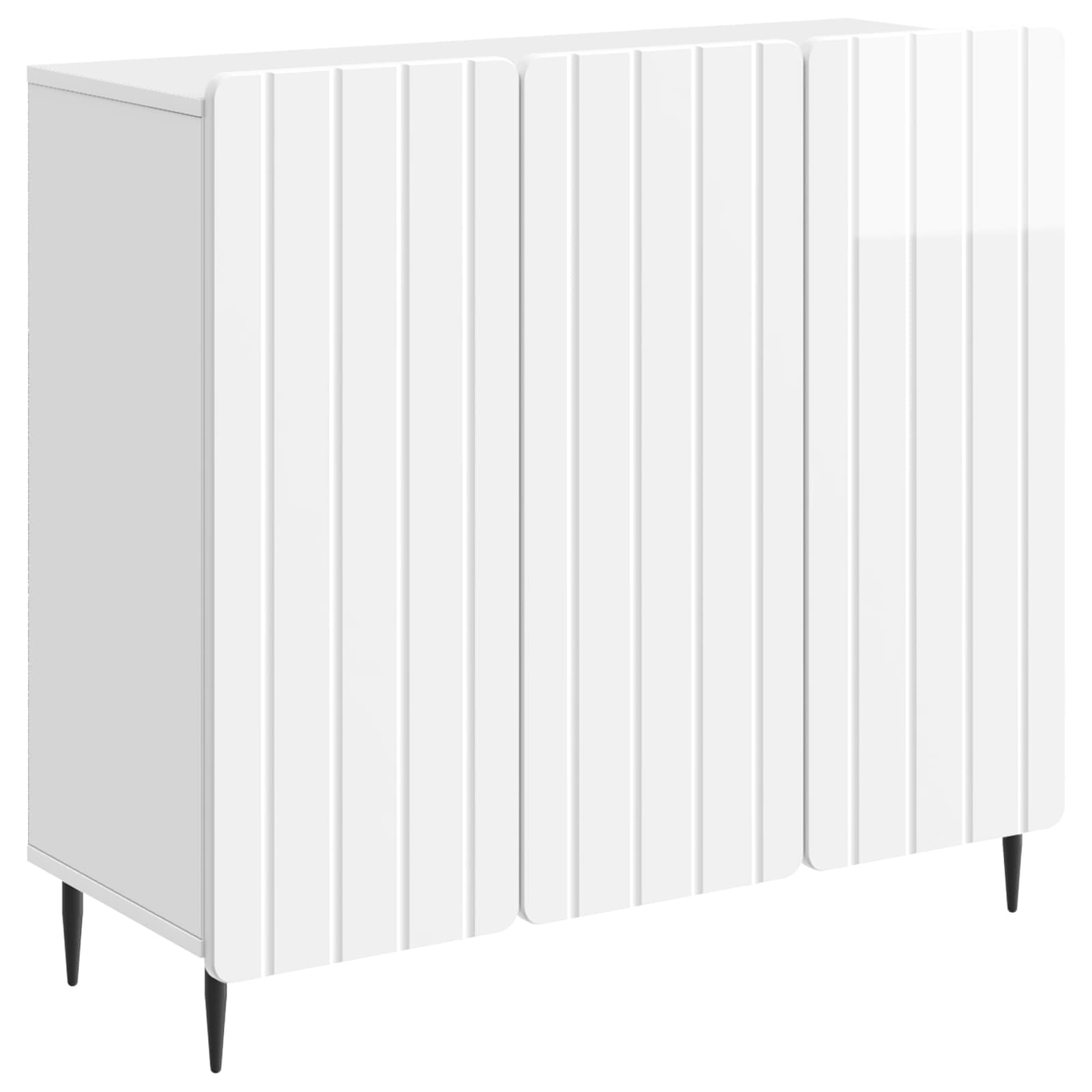 vidaXL Dressoir Zwart 89 x 34,5 x 82 cm Bewerkt hout