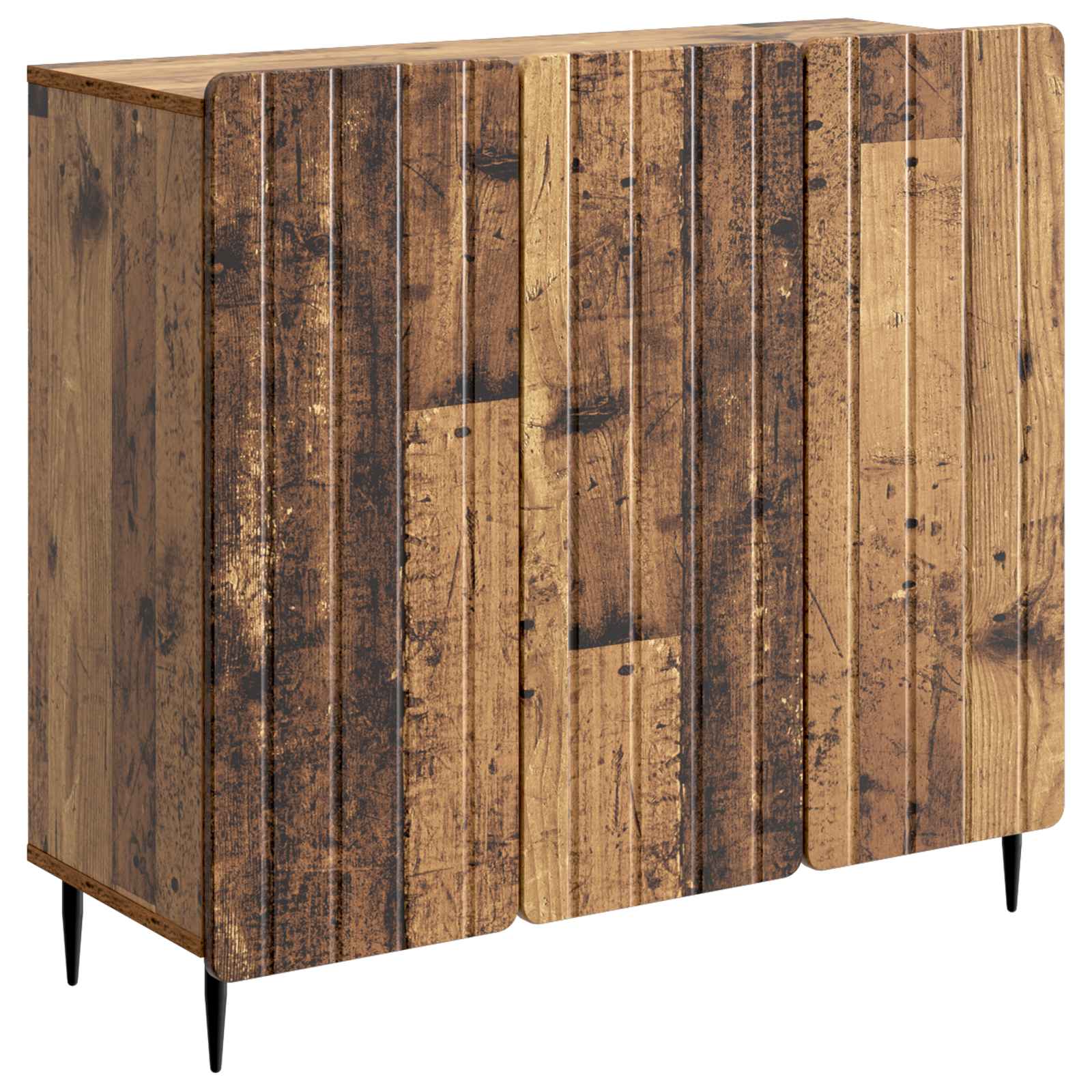 vidaXL Dressoir Zwart 89 x 34,5 x 82 cm Bewerkt hout
