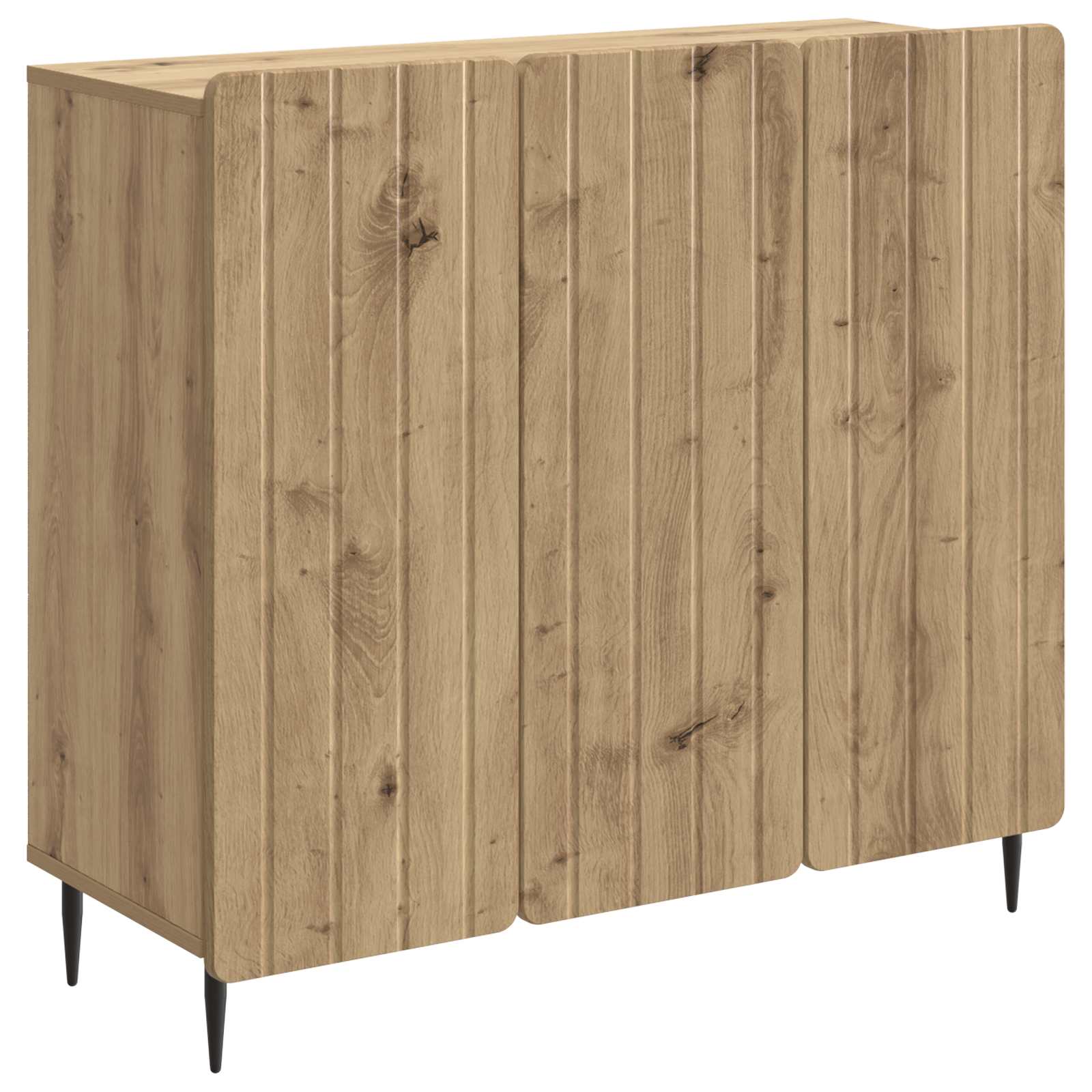 vidaXL Dressoir Zwart 89 x 34,5 x 82 cm Bewerkt hout