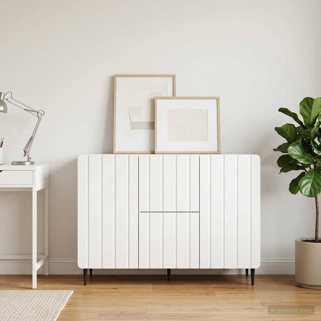 vidaXL Dressoir met lade Zwart 89 x 34,5 x 62 cm Bewerkt hout