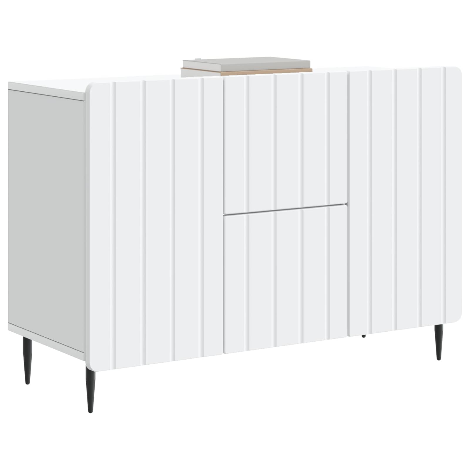vidaXL Dressoir met lade Zwart 89 x 34,5 x 62 cm Bewerkt hout
