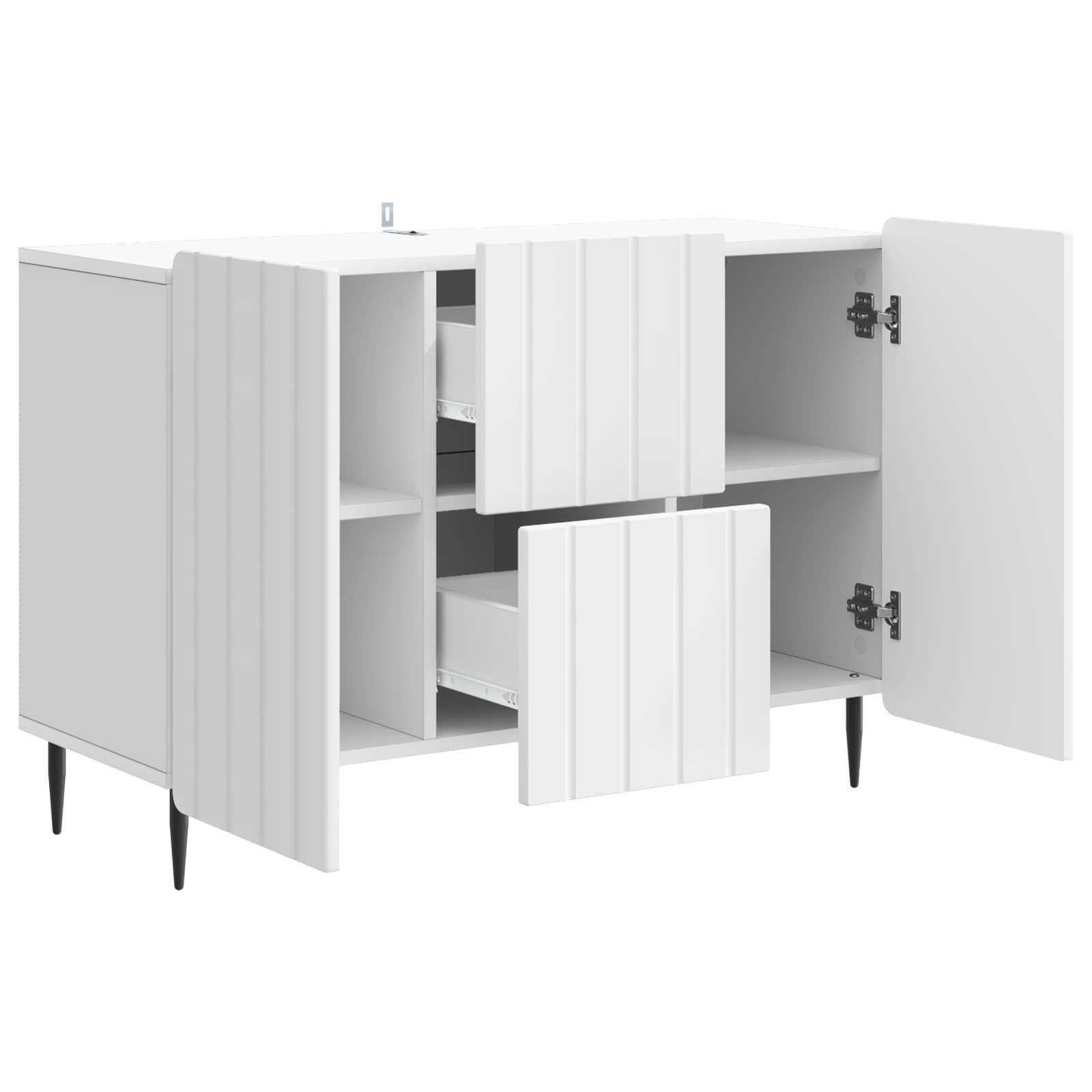 vidaXL Dressoir met lade Zwart 89 x 34,5 x 62 cm Bewerkt hout