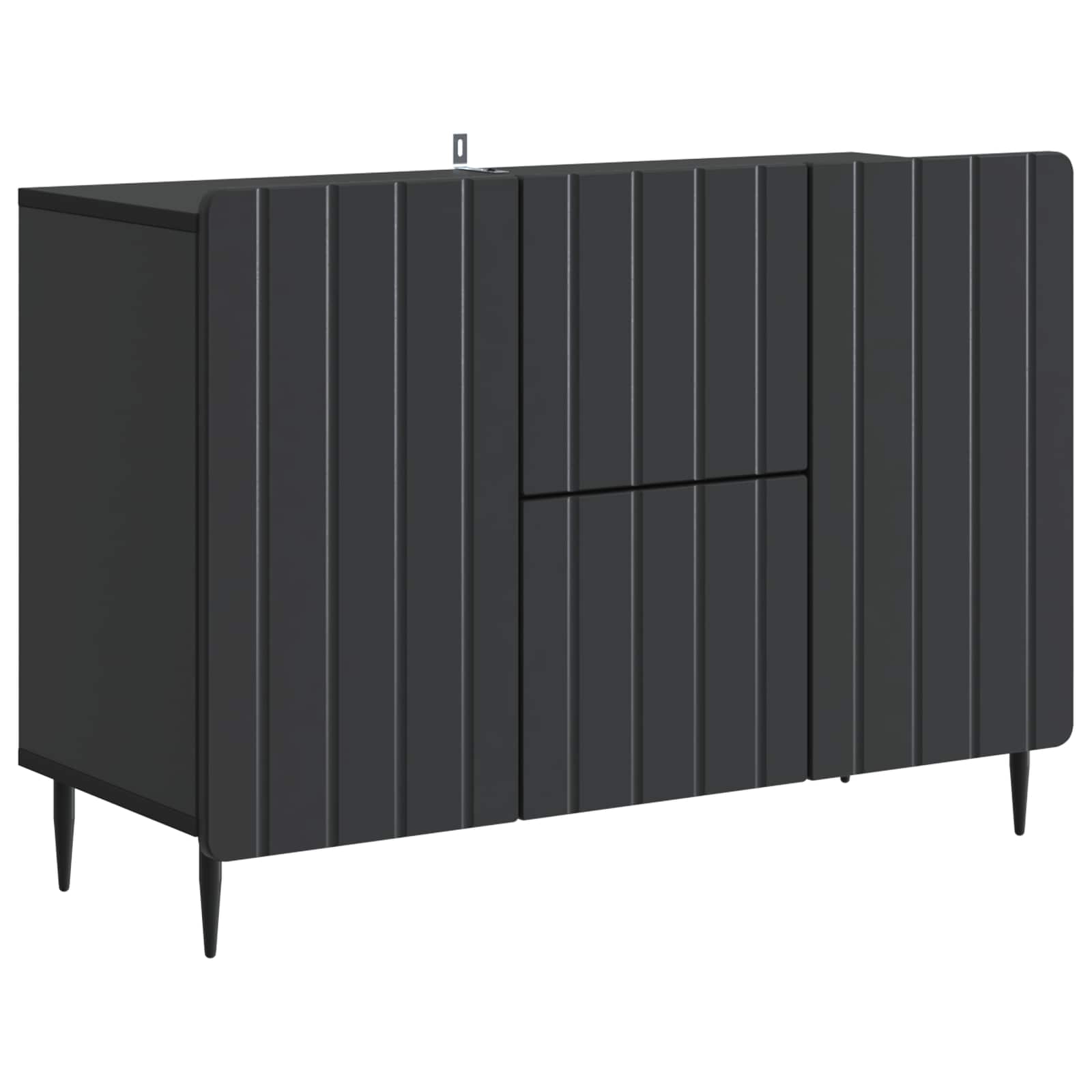 vidaXL Dressoir met lade Zwart 89 x 34,5 x 62 cm Bewerkt hout