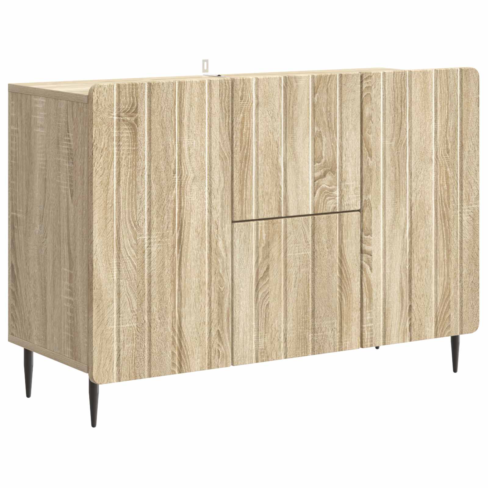 vidaXL Dressoir met lade Zwart 89 x 34,5 x 62 cm Bewerkt hout